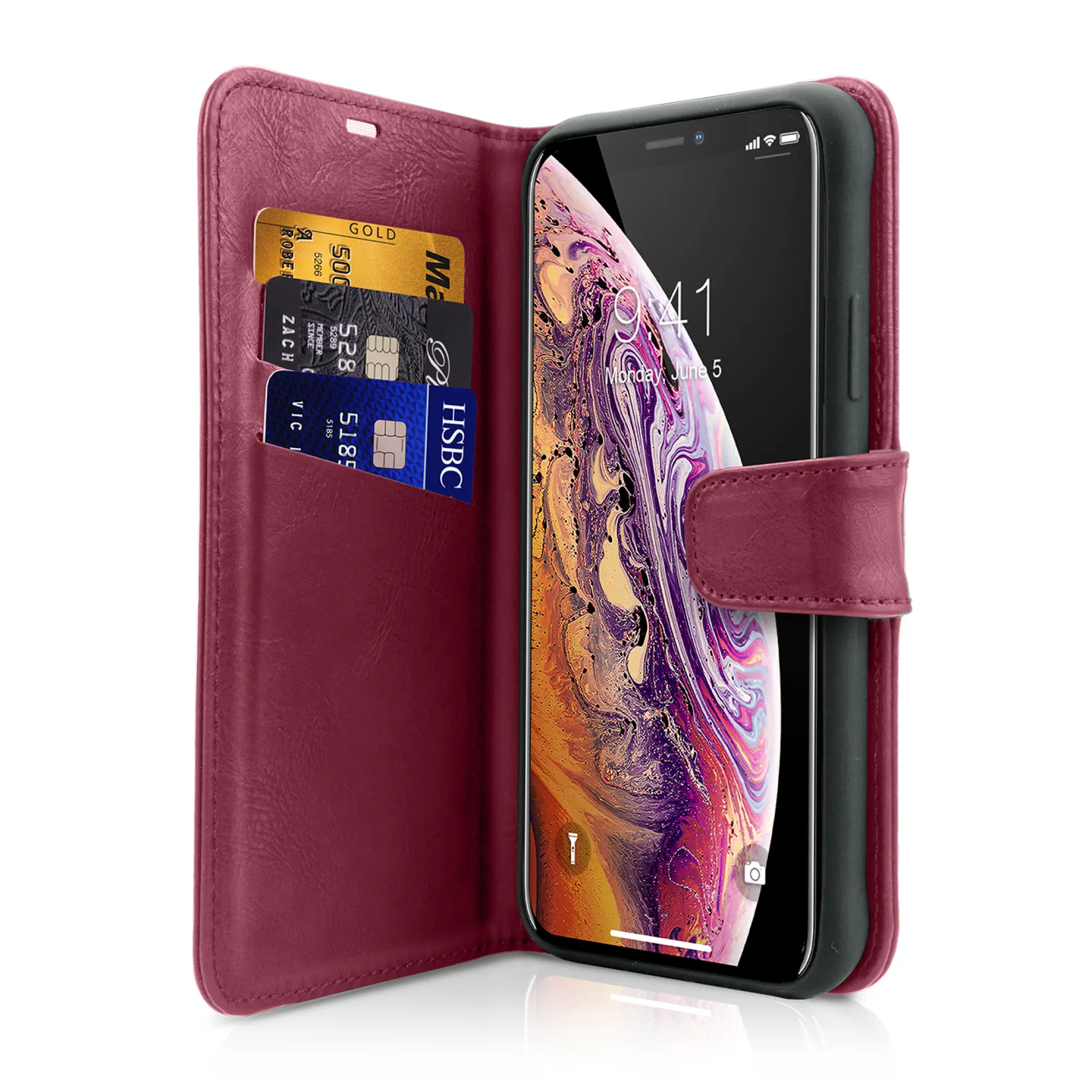 ITSKINS BOOK cover for iPhone XS / X®. Red