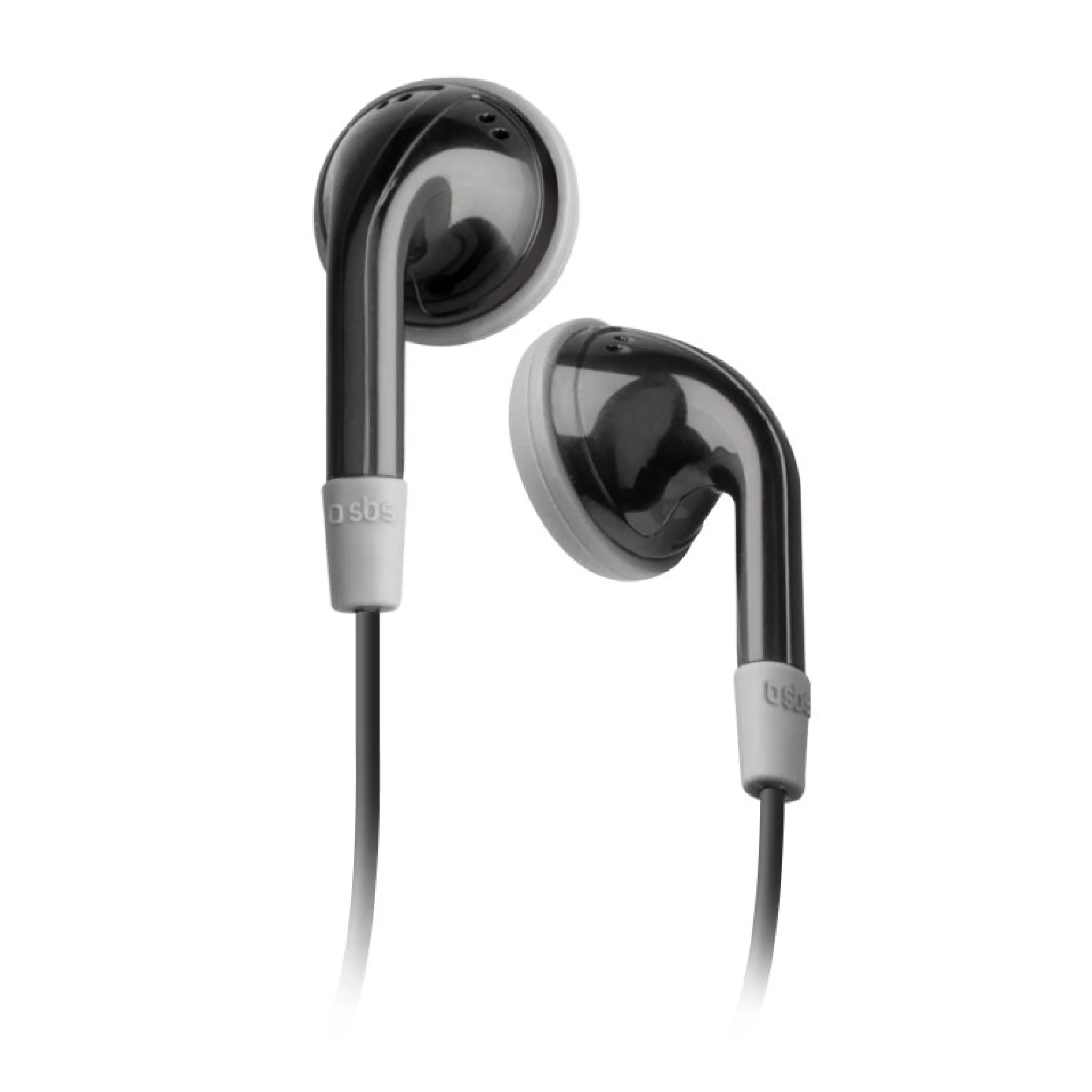 SBS Earset kablede stereo Duo, jack 3,5 mm med mikrofon og svarknapp. Svart