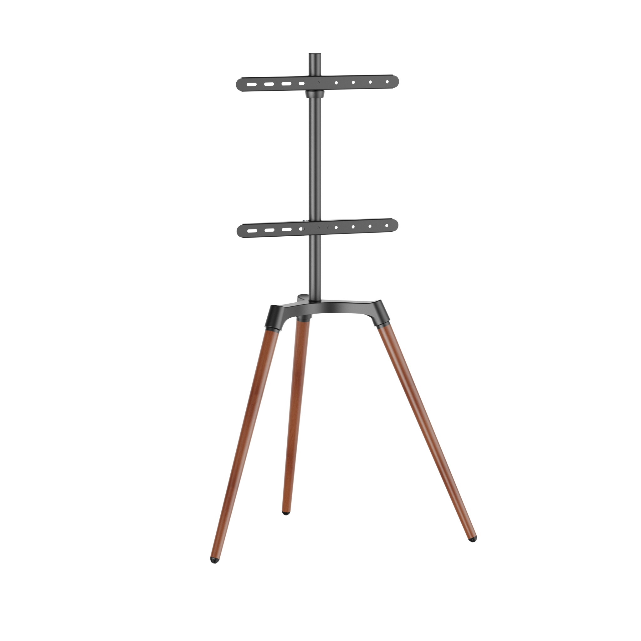 Sinox Tripod TV Floor Stand. 50"-65". Black & Walnut