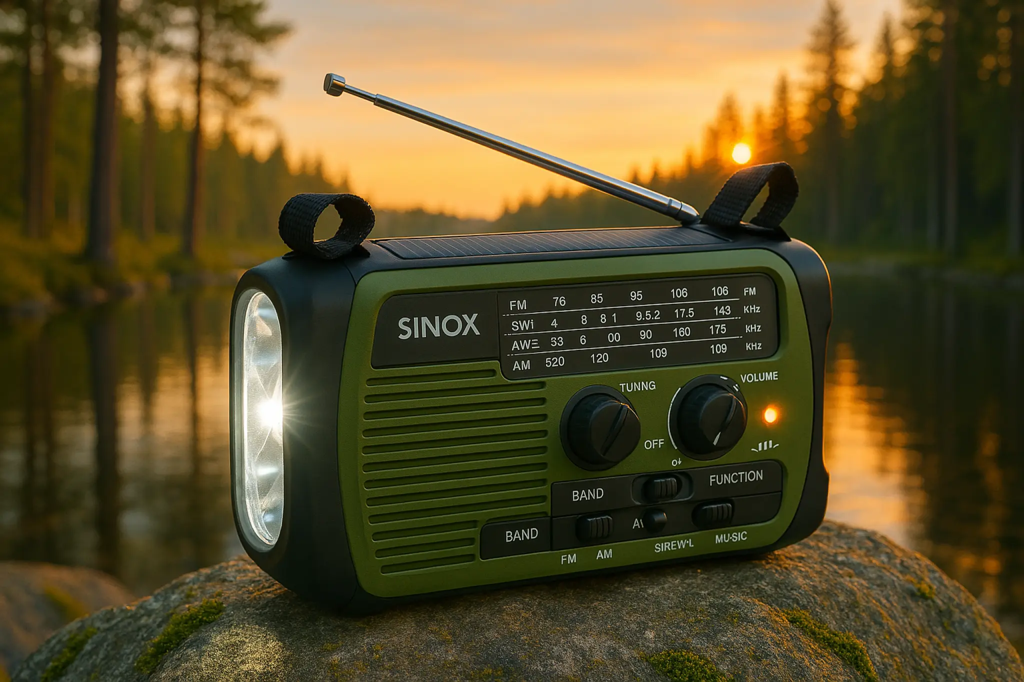 Sinox Bluetooth® nødradio. Grønn