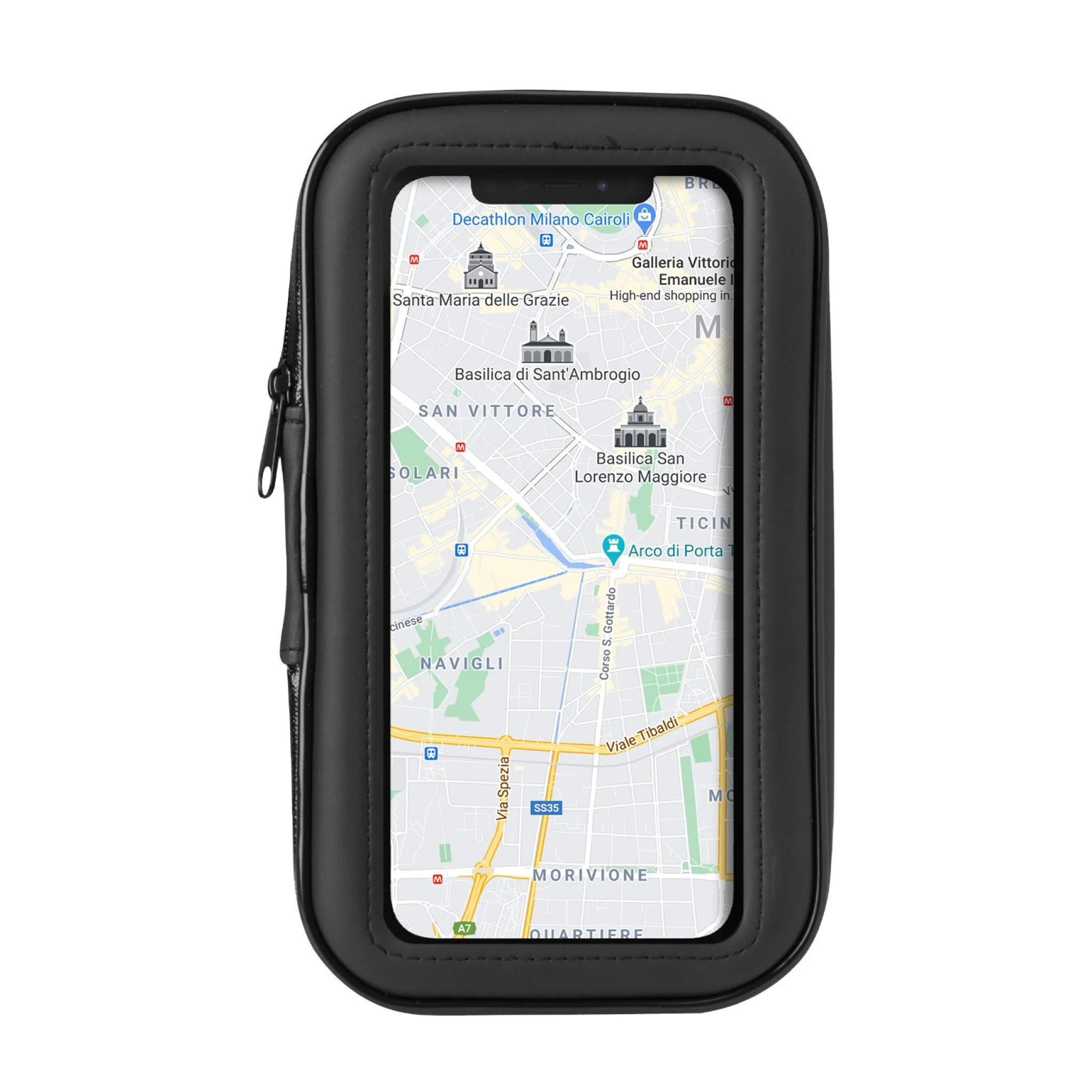 SBS Rain-resistant Phone Holder for Bicycles, Scooters or Baby Strollers. Black