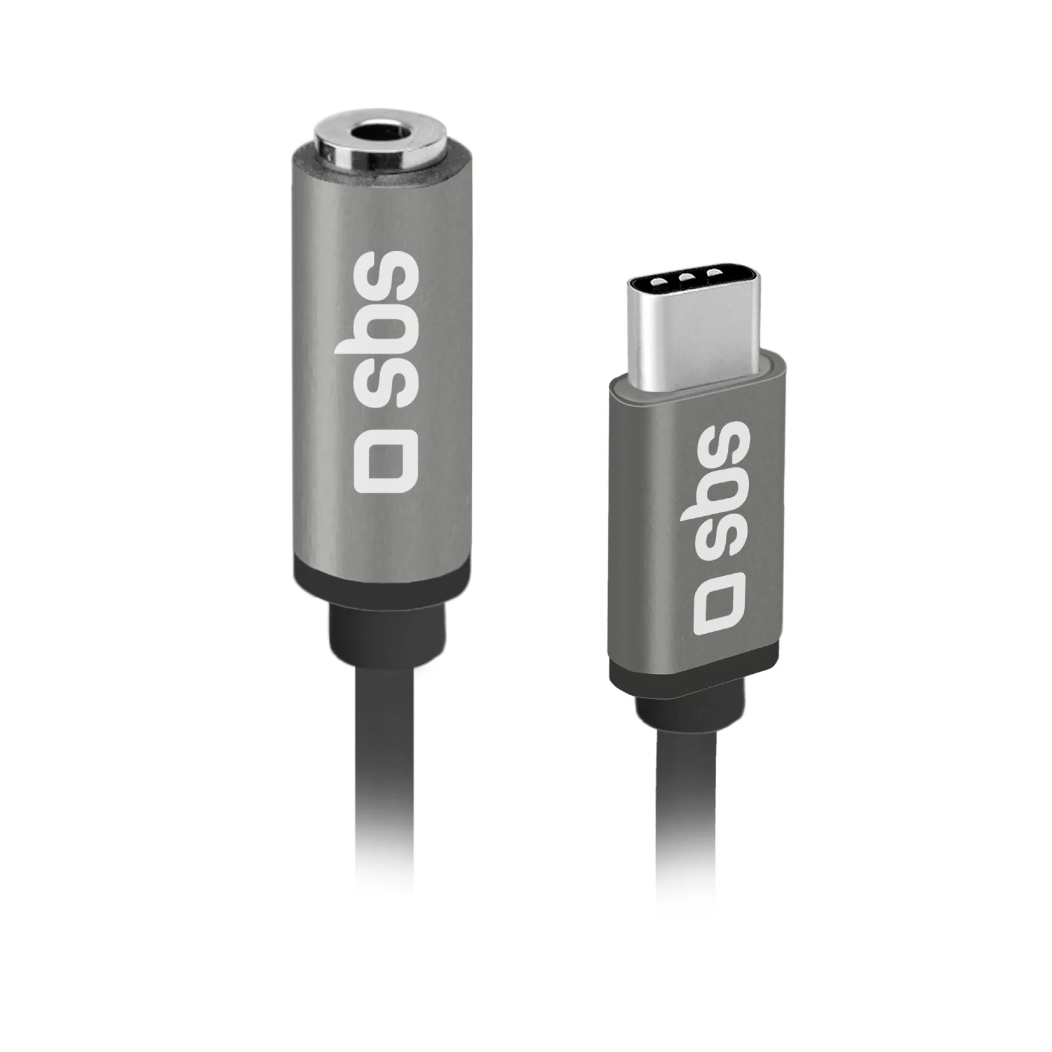 SBS USB-C to Mini Jack Adapter. Grey