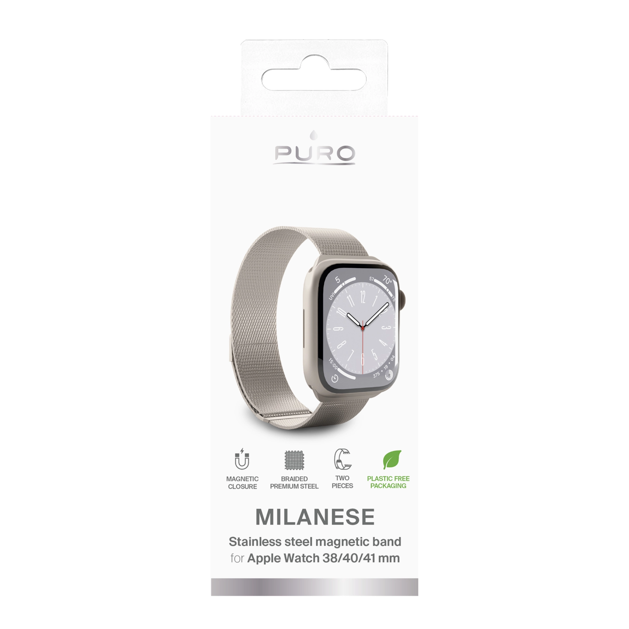 PURO MILANESE Erstatningsarmbånd for Apple Watch
