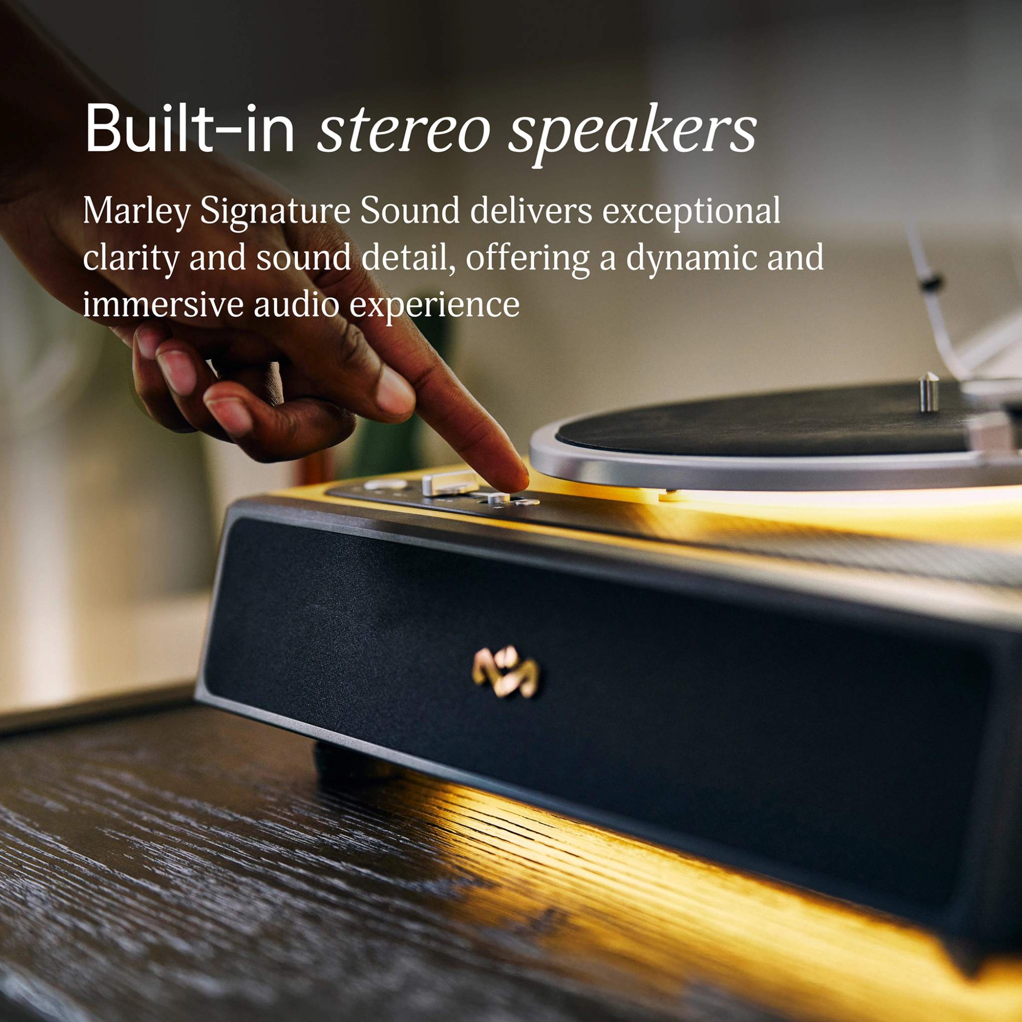 Marley Soul Rebel platespiller. Svart