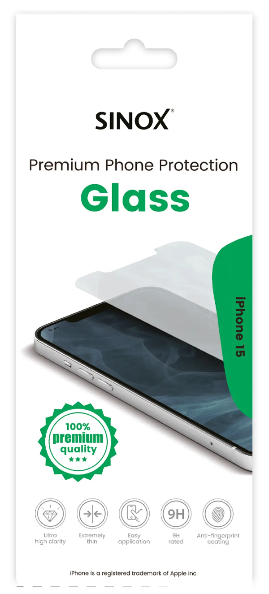 Sinox Protection Glass iPhone 16 / 15®