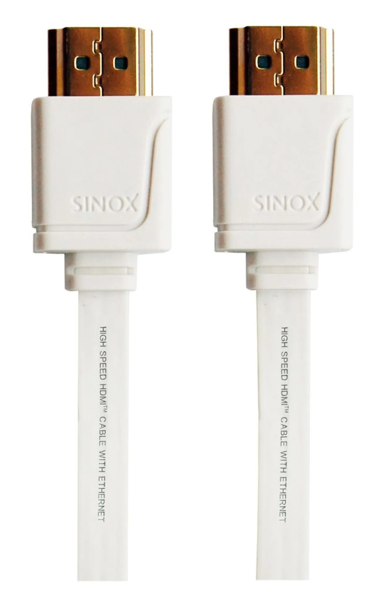 Sinox HDMI™ flat, slank kabel. 3m. Hvit