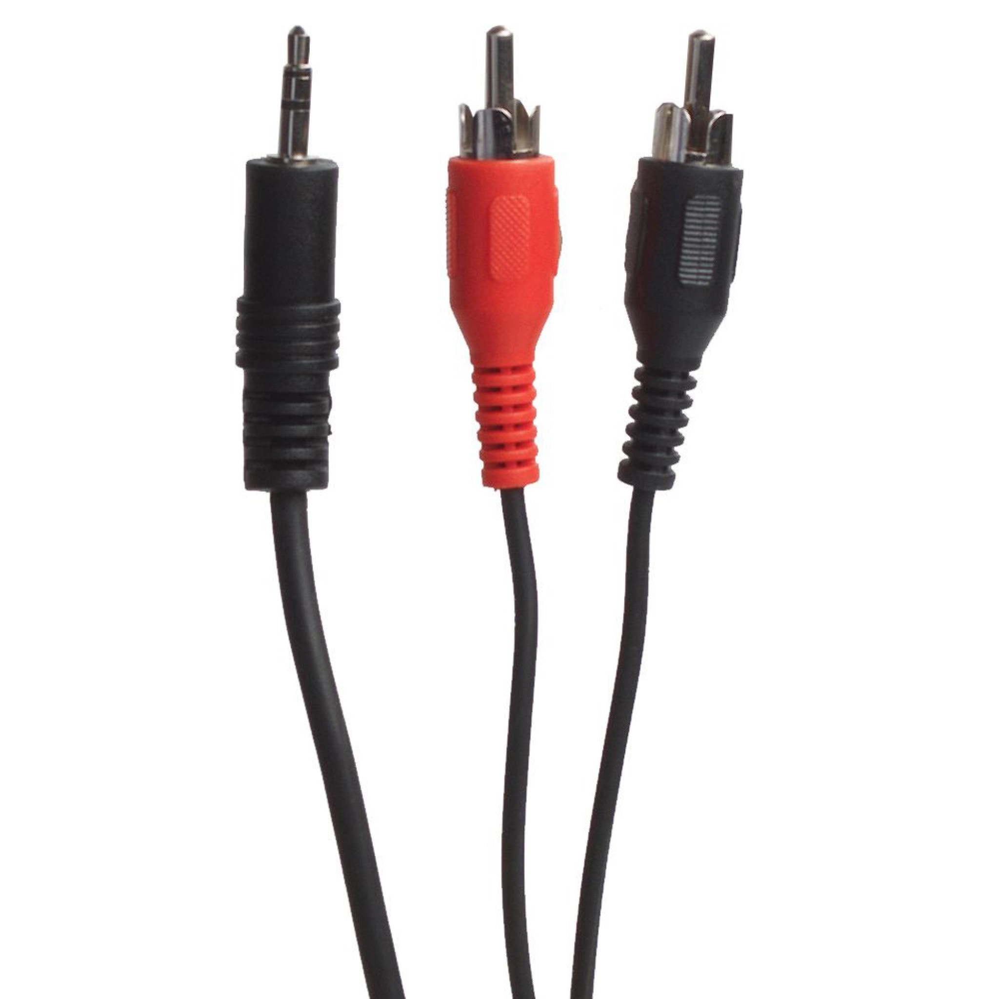 Connectech 3,5 mm minijack til phonokabel. 10m. Svart