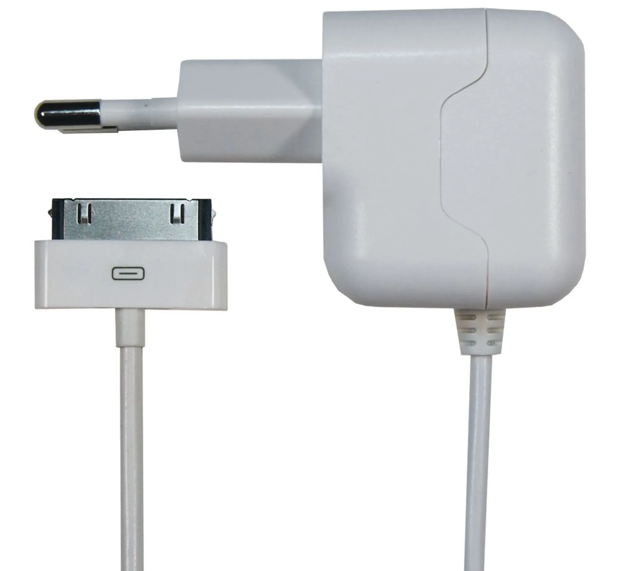 Sinox 230V Apple™ 30-pinners lader m/MFI-brikke. 1m. Hvit