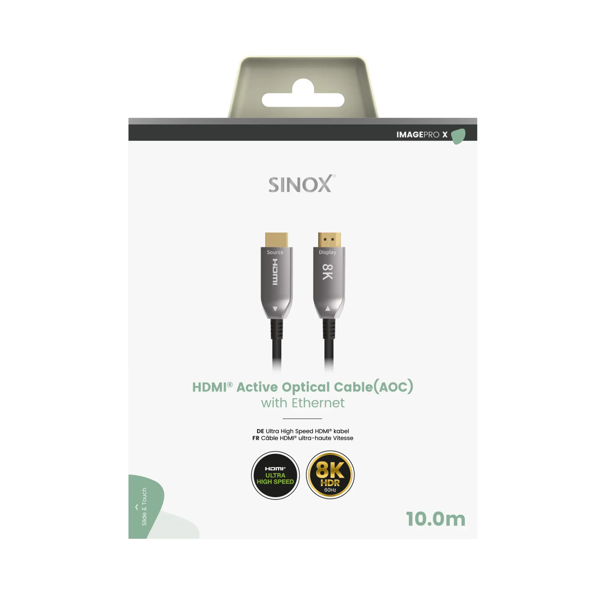 Sinox PRO X HDMI™ Optical Cable 8K60Hz+E. 10m. Black