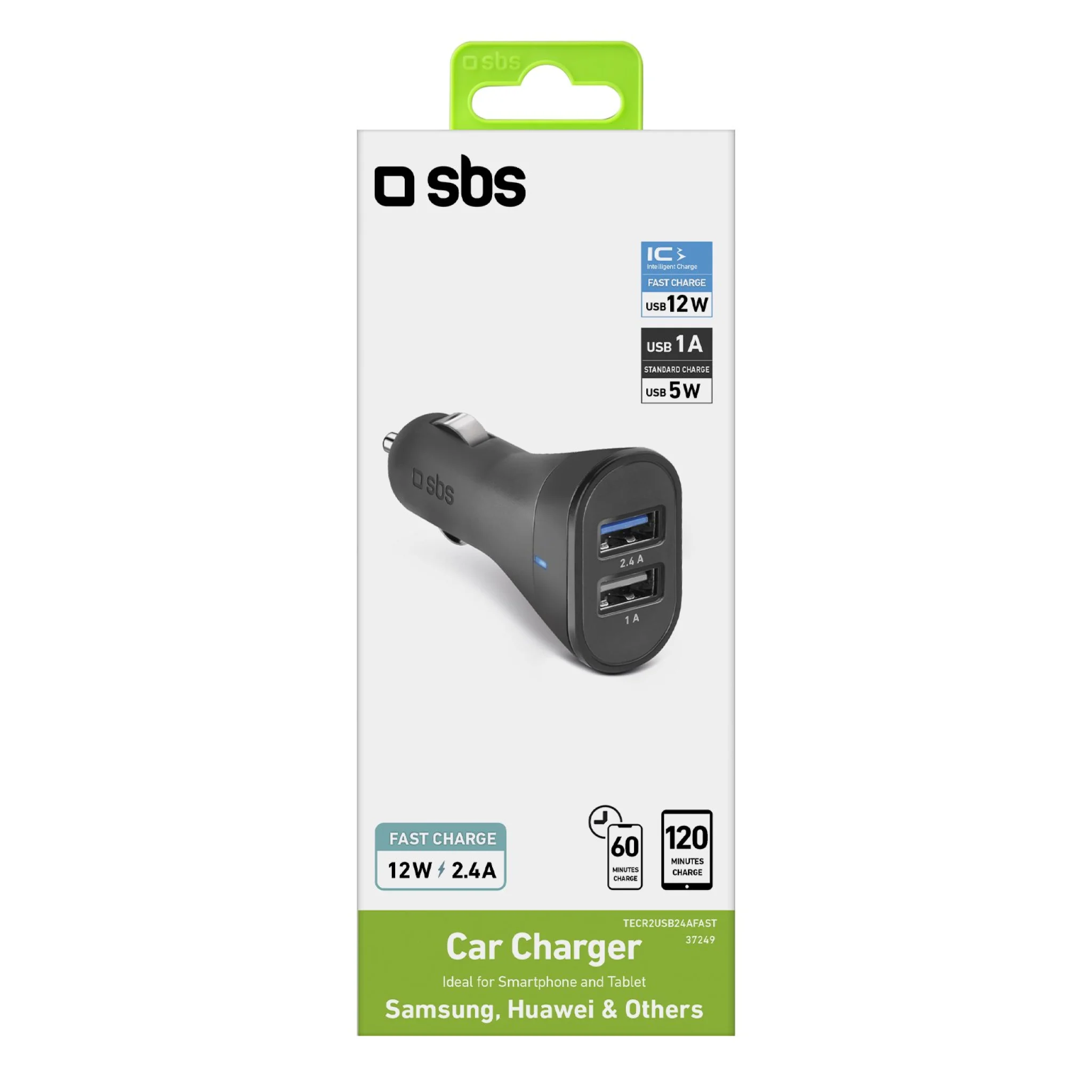 SBS Car Charger 12W. Black