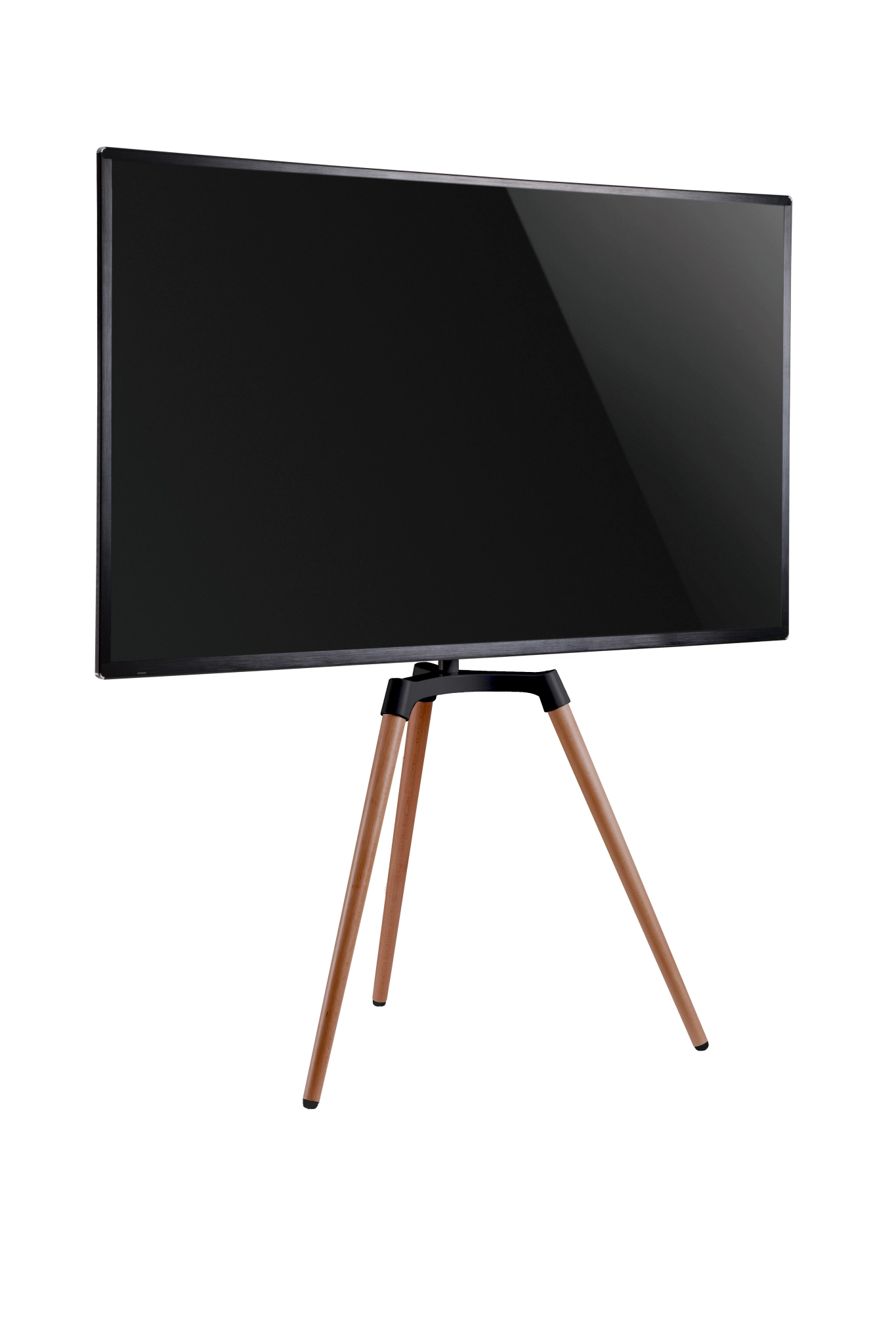 Sinox Tripod TV Floor Stand. 50"-65". Black & Walnut