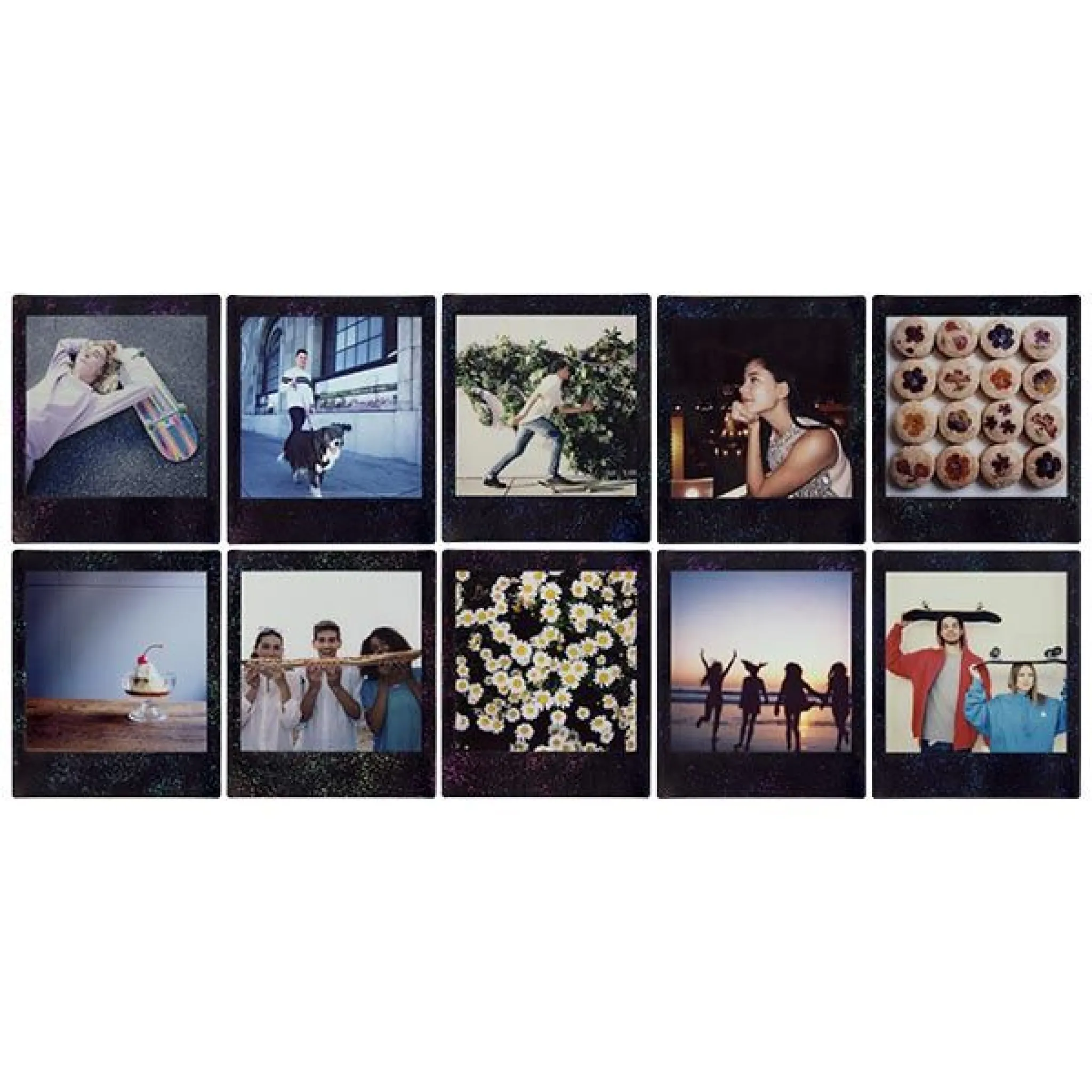 INSTAX Square Film. 10 Shots. Black with Stars