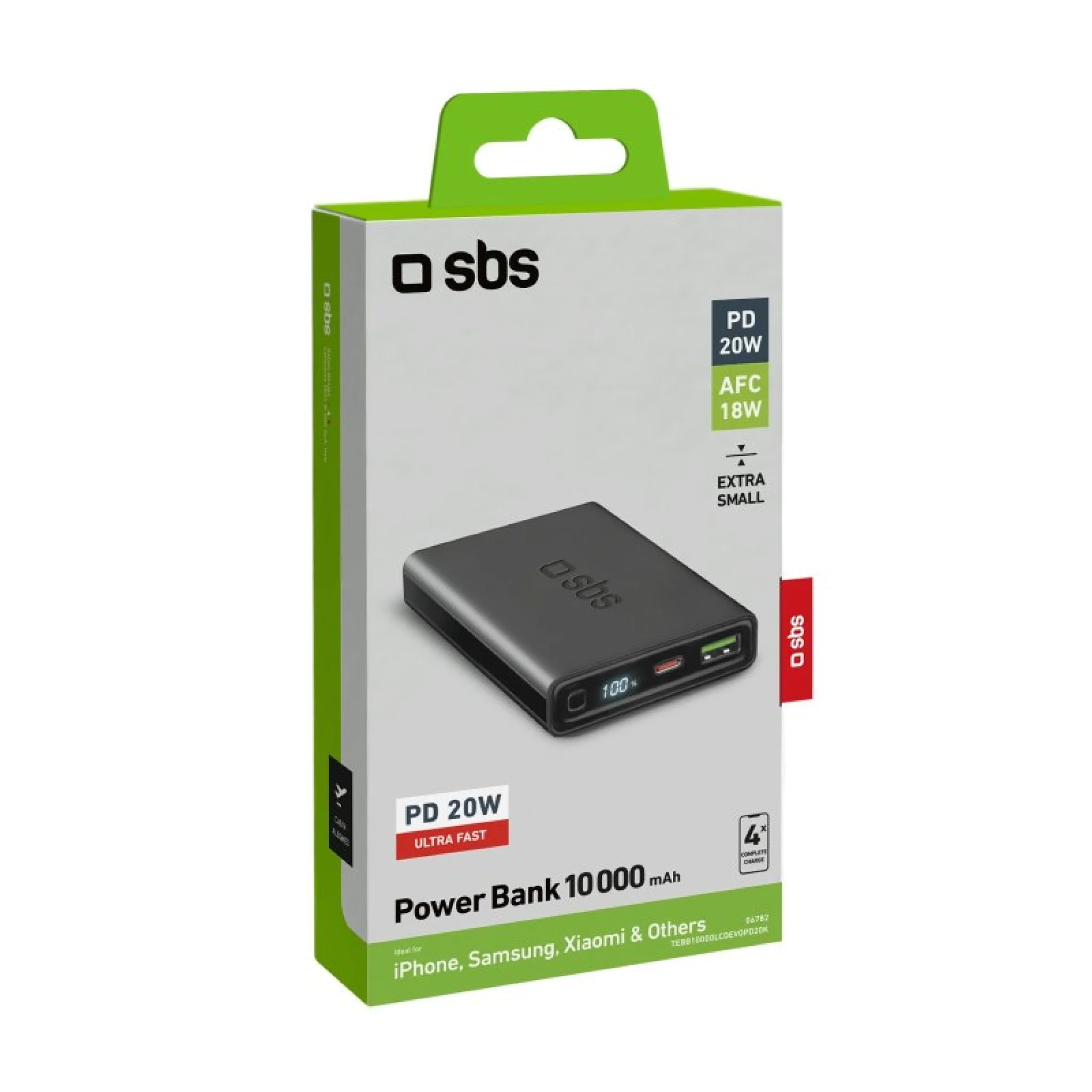 SBS Power Bank 10,000 mAh. Black