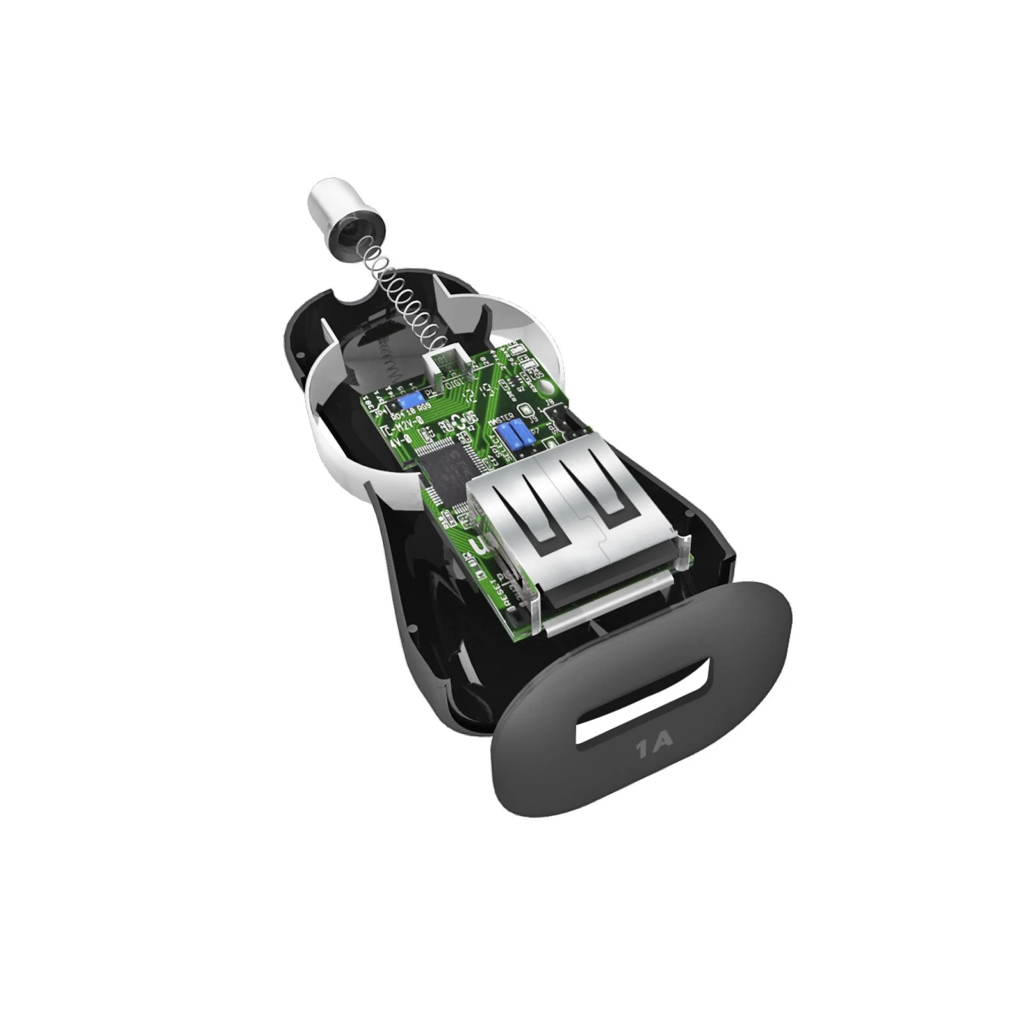 SBS Car Charger with 1A USB A. Black