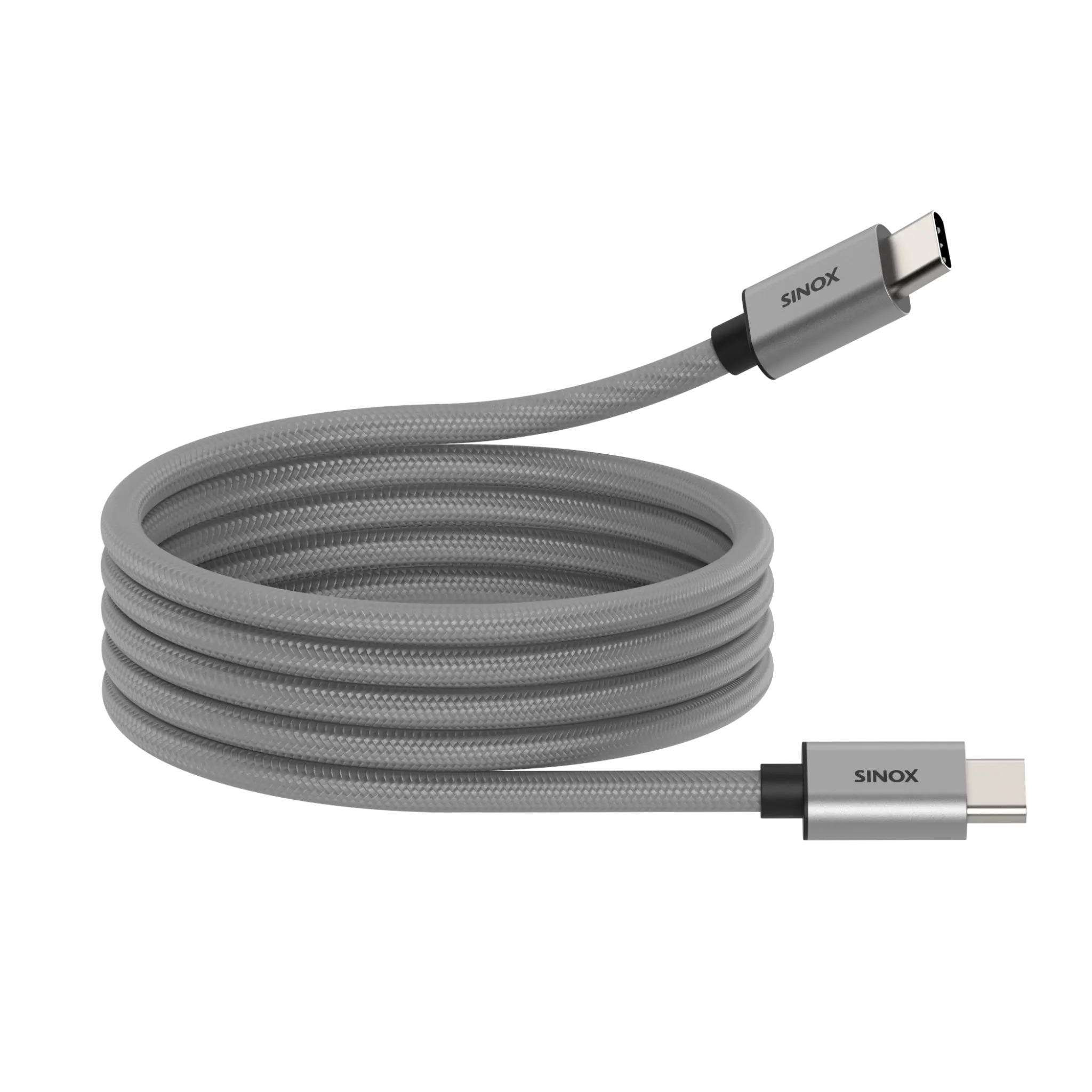 Sinox PRO USB C 2.0 magnetisk kabel. 1m. Grå