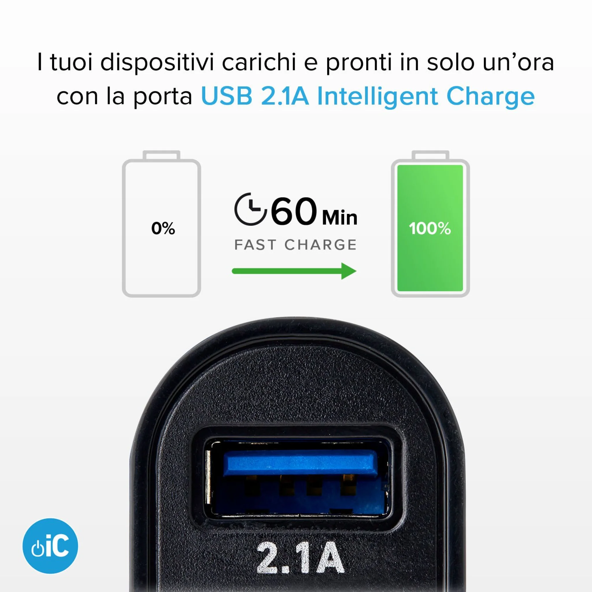 SBS USB-Type-C Car Charger Kit. 1A + 2.1A. 1m. Black SBS USB-Type-C Car Charger Kit. 1A + 2.1A. 1m. Black
