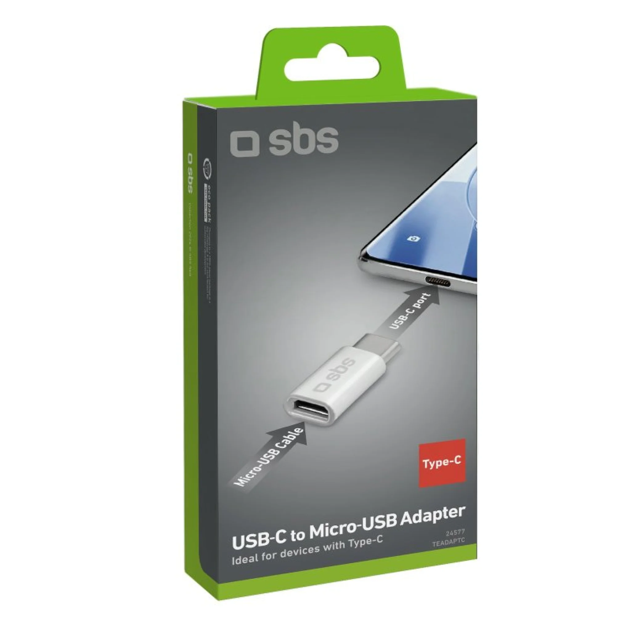 SBS Type-C-adapter. Hvit