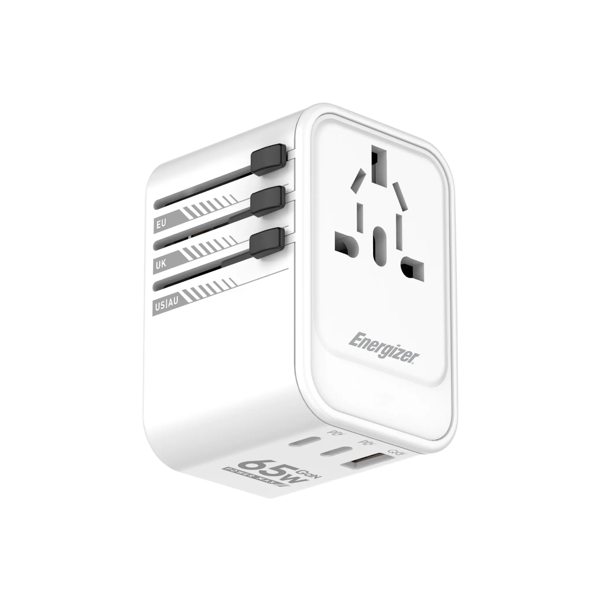 Energizer 65 W reiselader med dobbel USB-C og USB-A