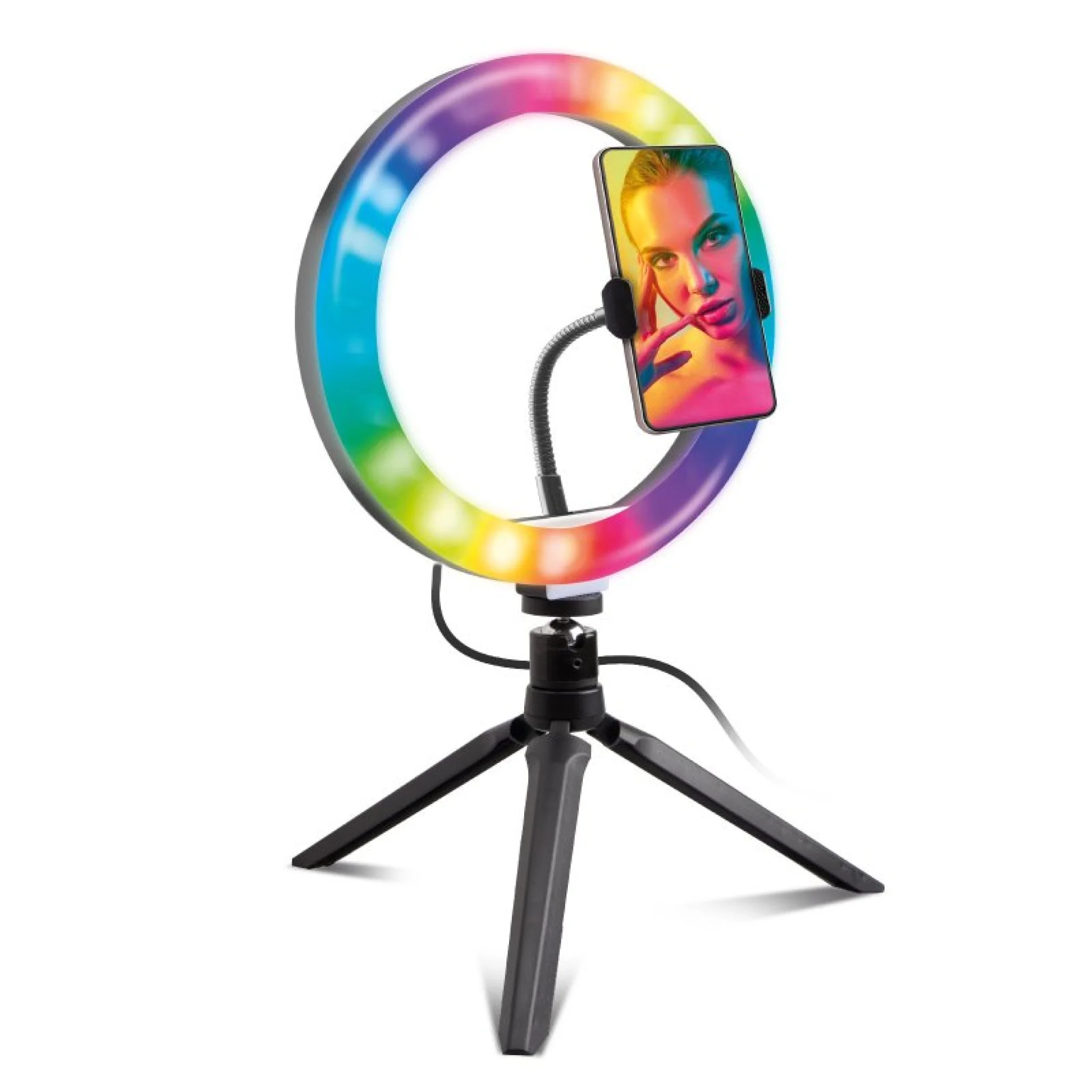 SBS Multicolour Ring Light with Tripod