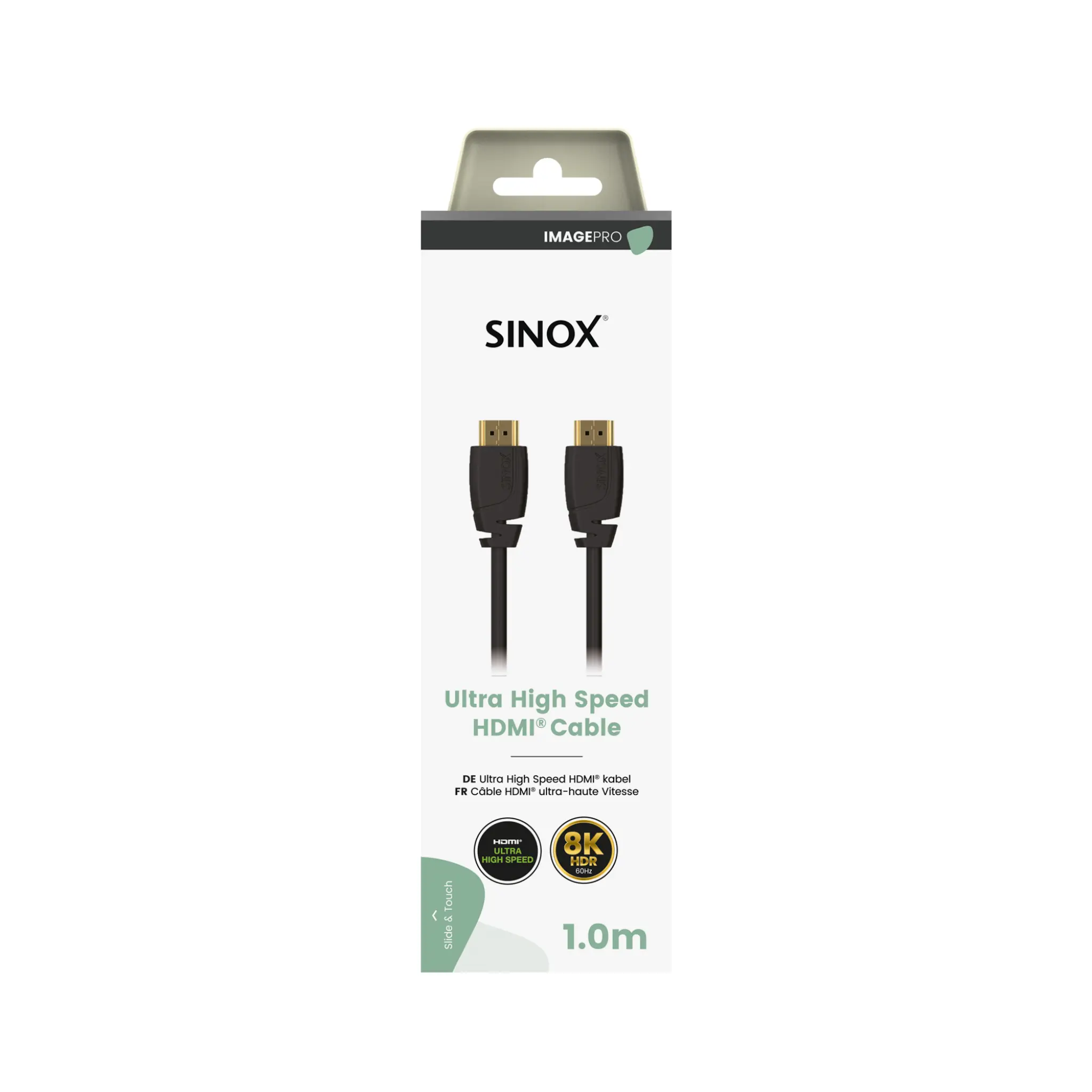 Sinox PRO HDMI™ Cable 8K60HZ+E. 1m. Black