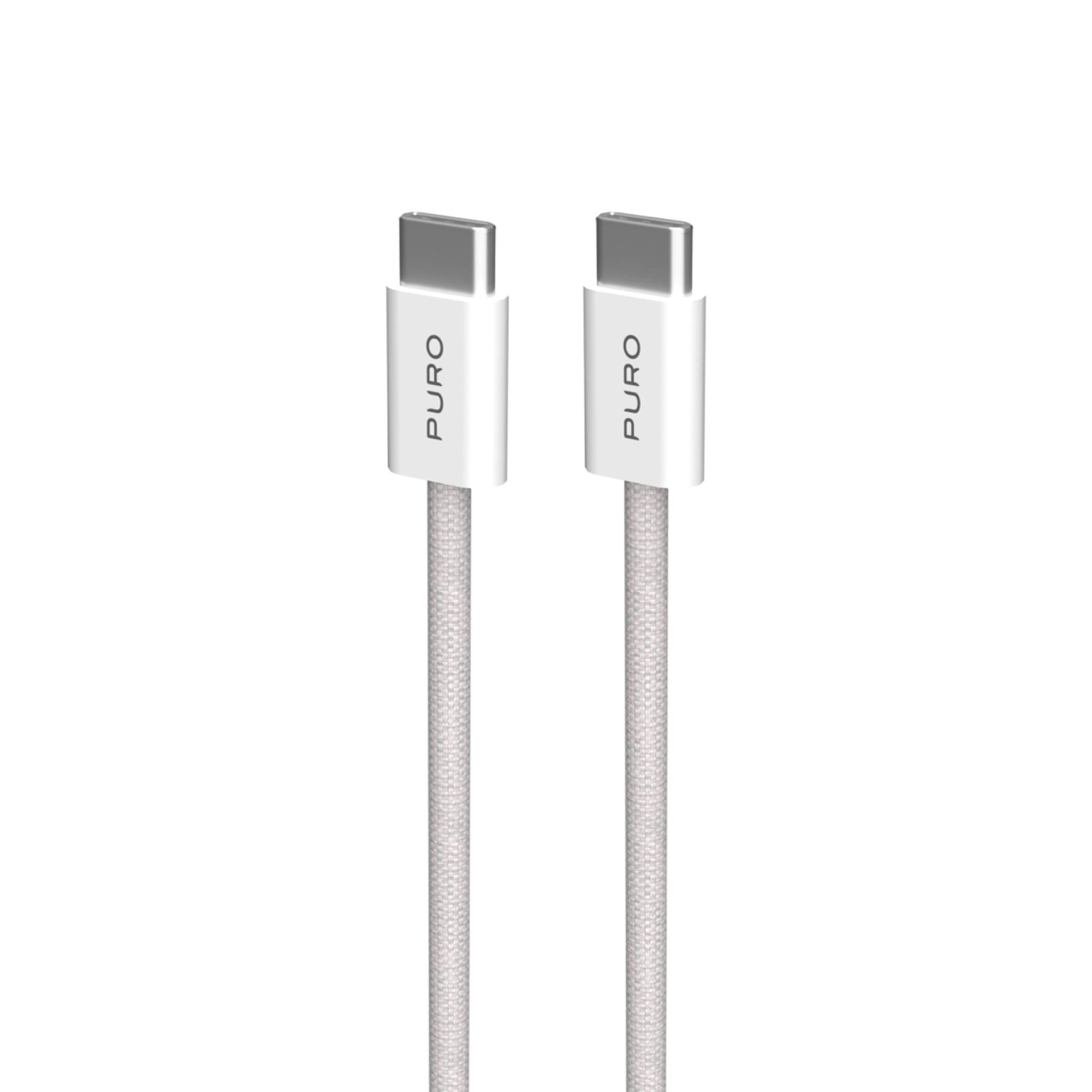 PURO Fabrik 2.0 60W USB-C til USB-C lade- og synkroniseringskabel 1,5 m