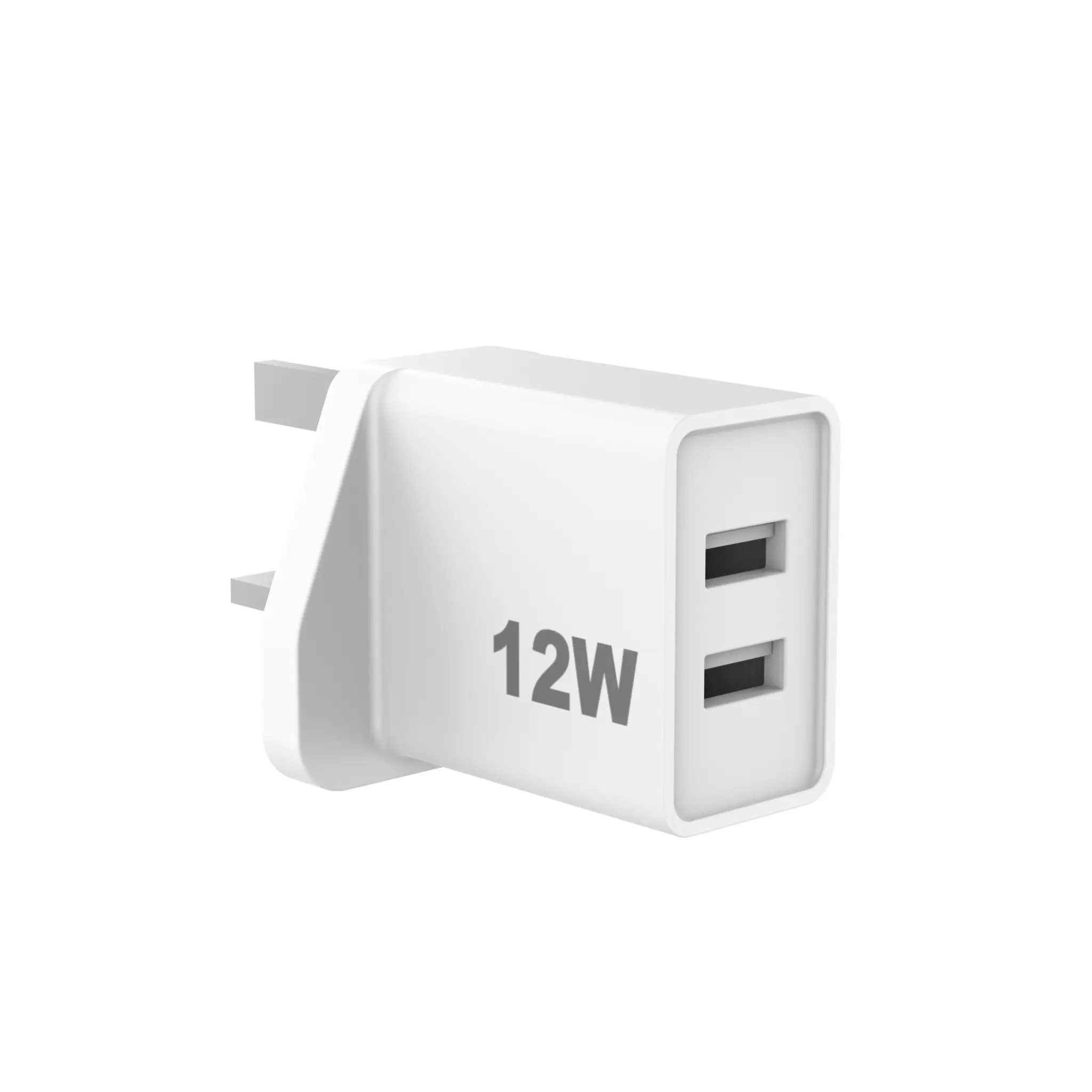 Sinox vegglader 2xUSB-A 12W. Hvit
