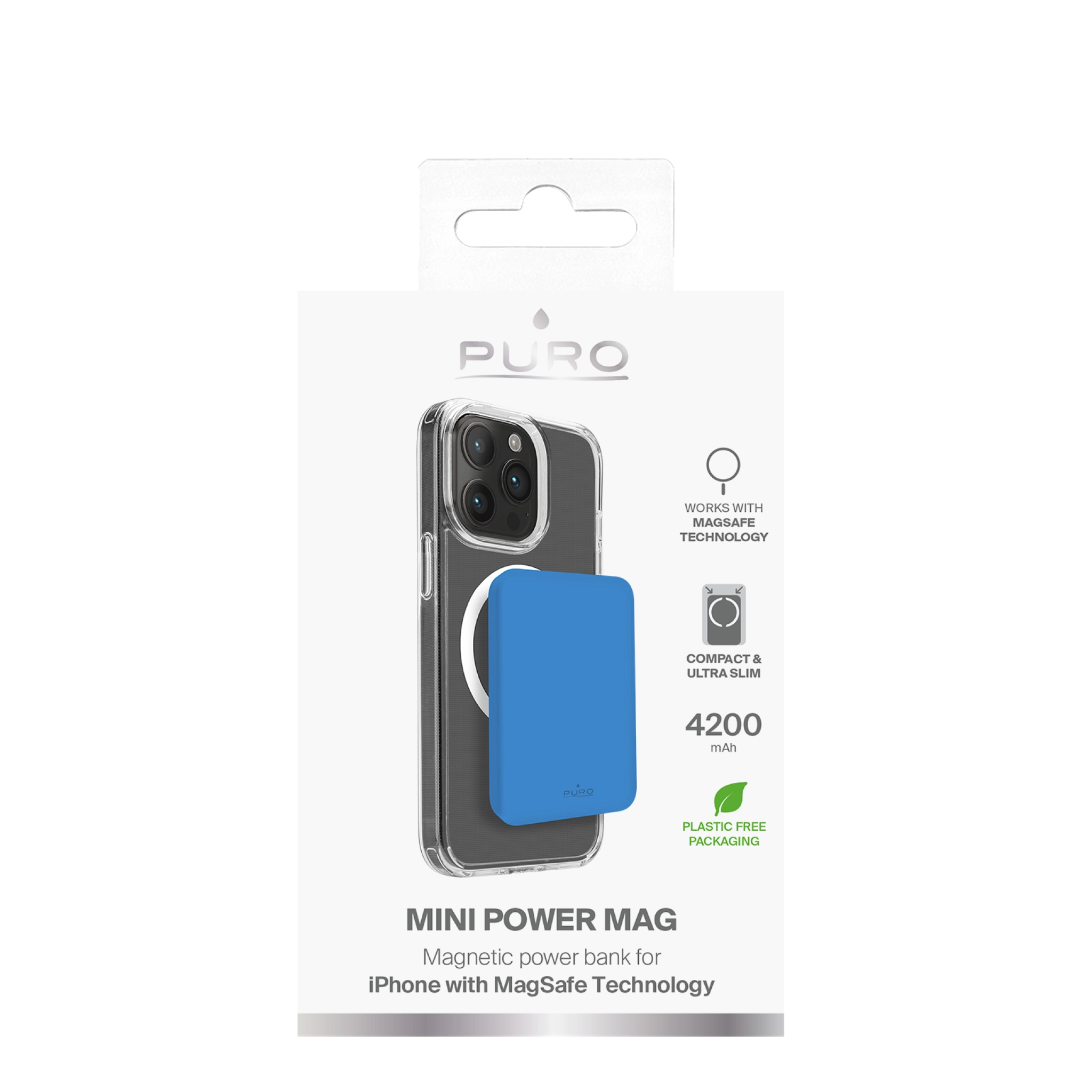 PURO Power Bank Wireless "Mini Power Mag" 4200 mAh for iPhone