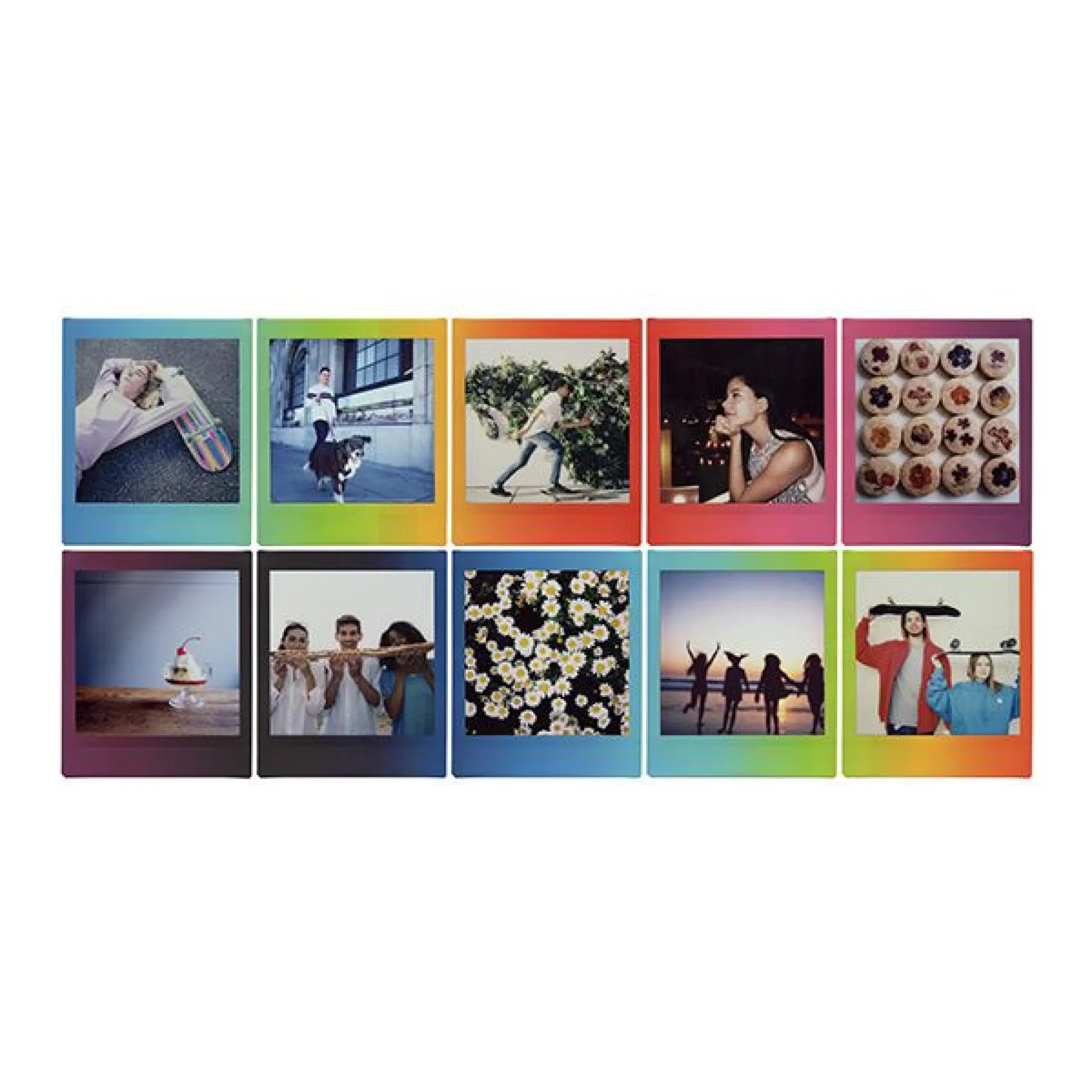 INSTAX Square Film. 10 bilder. Regnbue