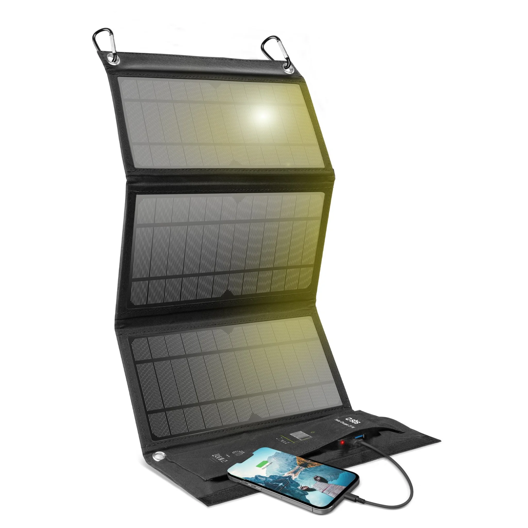 SBS Portable Solar-Powered Battery Charger. 21W