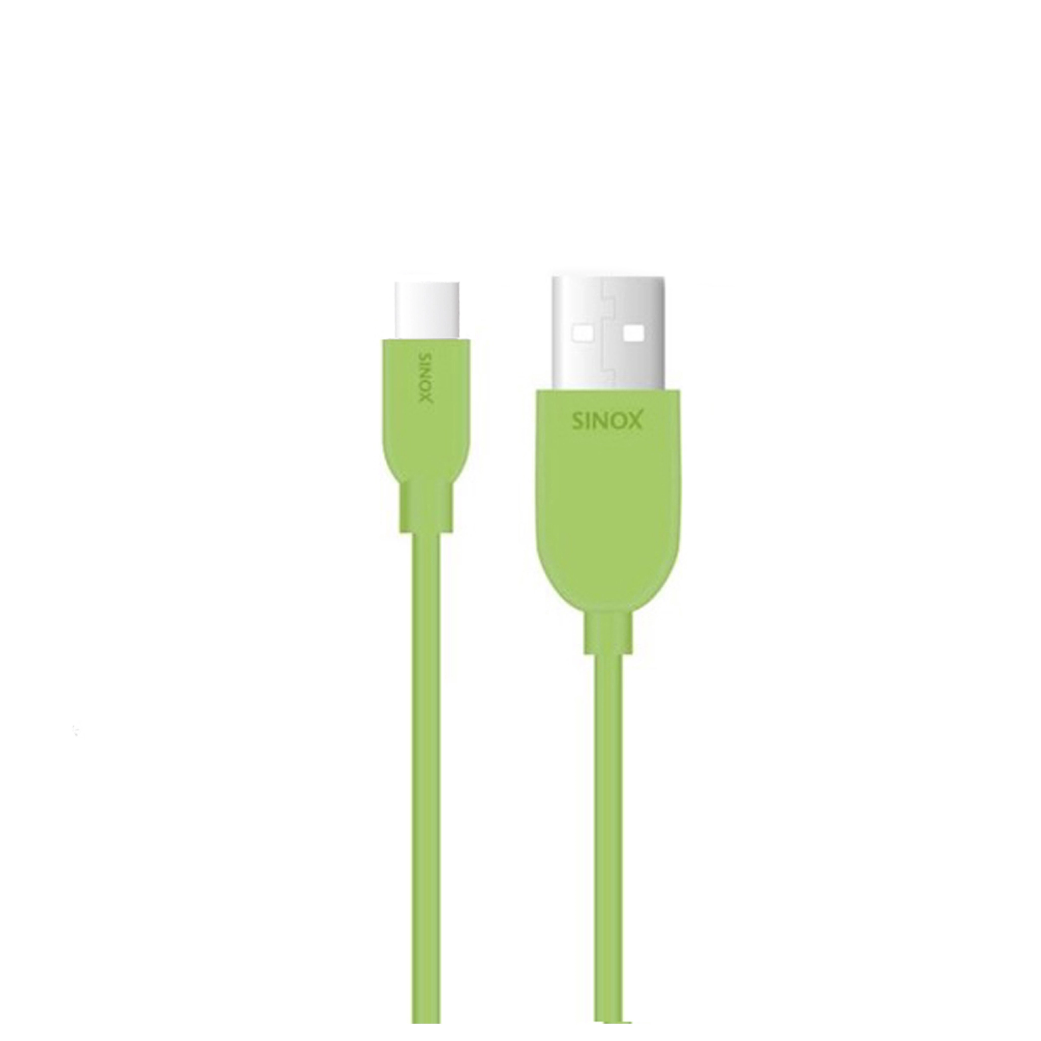Sinox USB C til USB A-kabel. 2m. Grønn