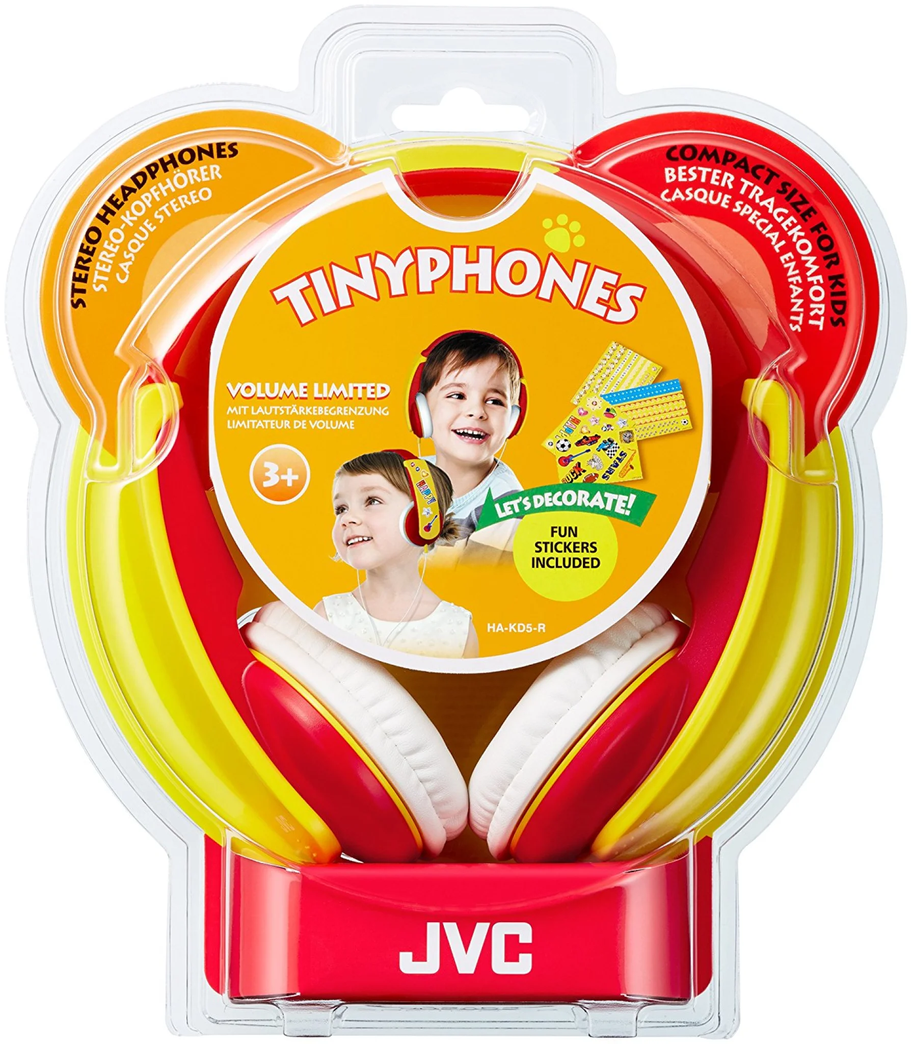 JVC Kid's headphone. Red and yellow