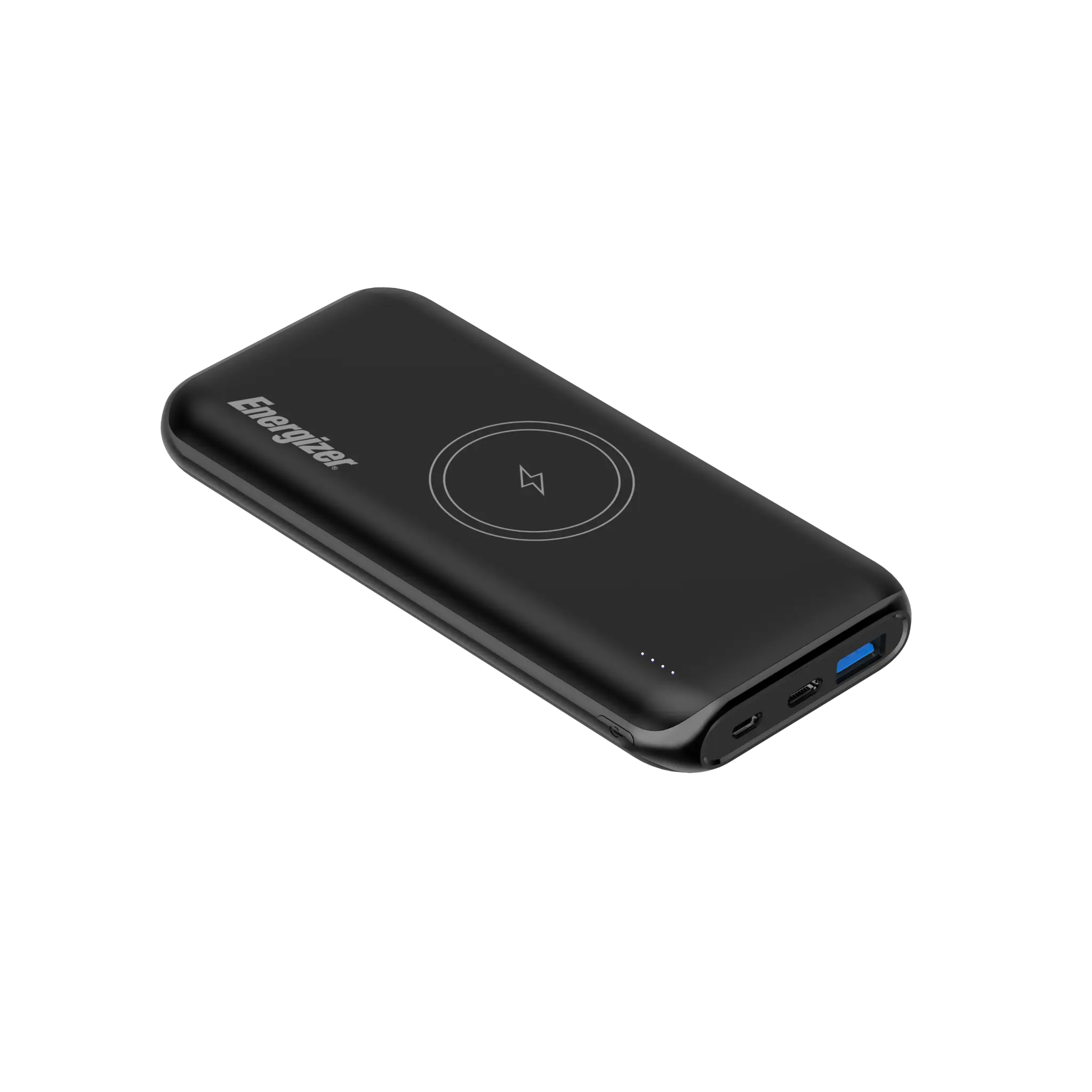 Energizer 10K trådløs og PD 20W hurtigladet strømbank. Svart