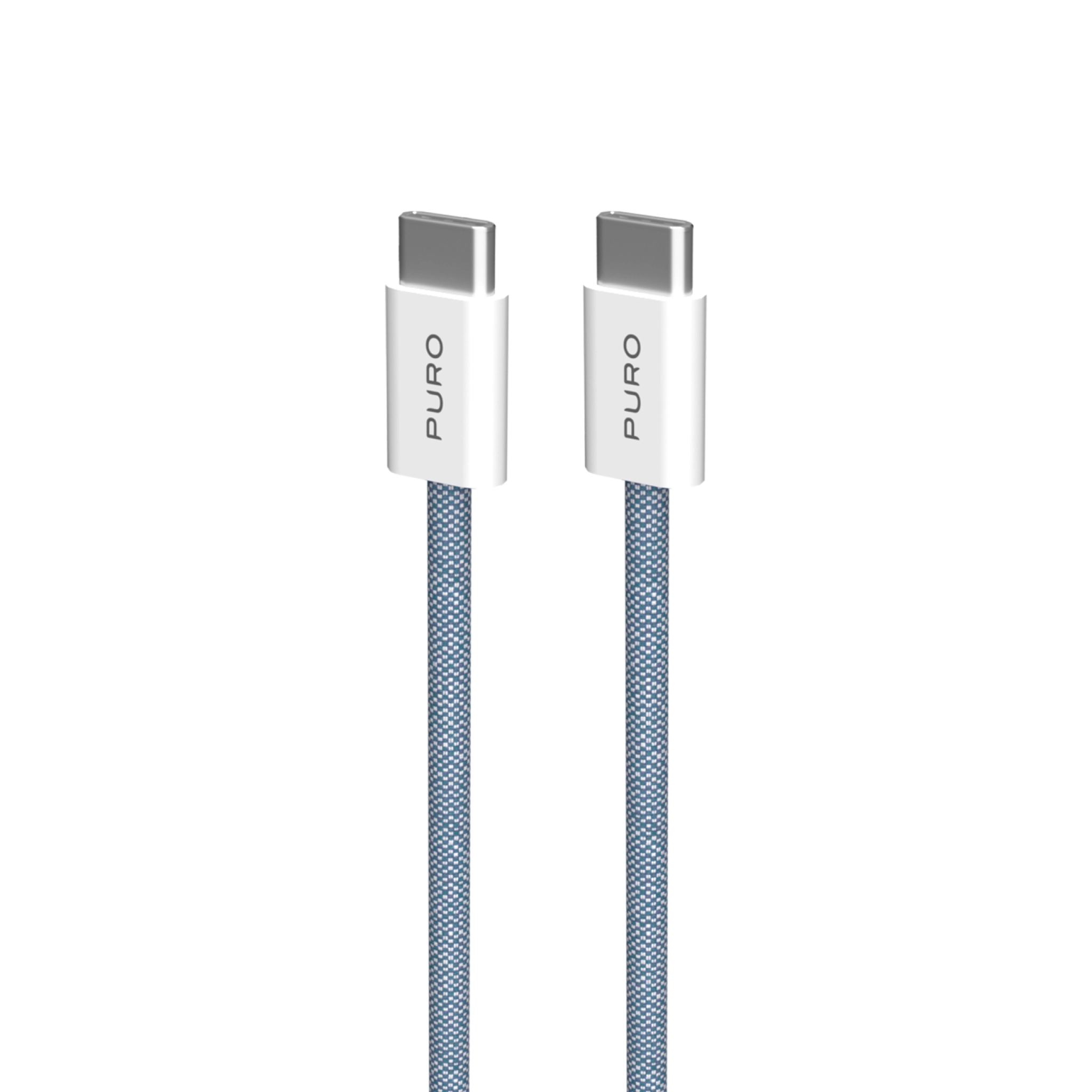 PURO Fabrik 2.0 60W USB-C til USB-C lade- og synkroniseringskabel 1,5 m