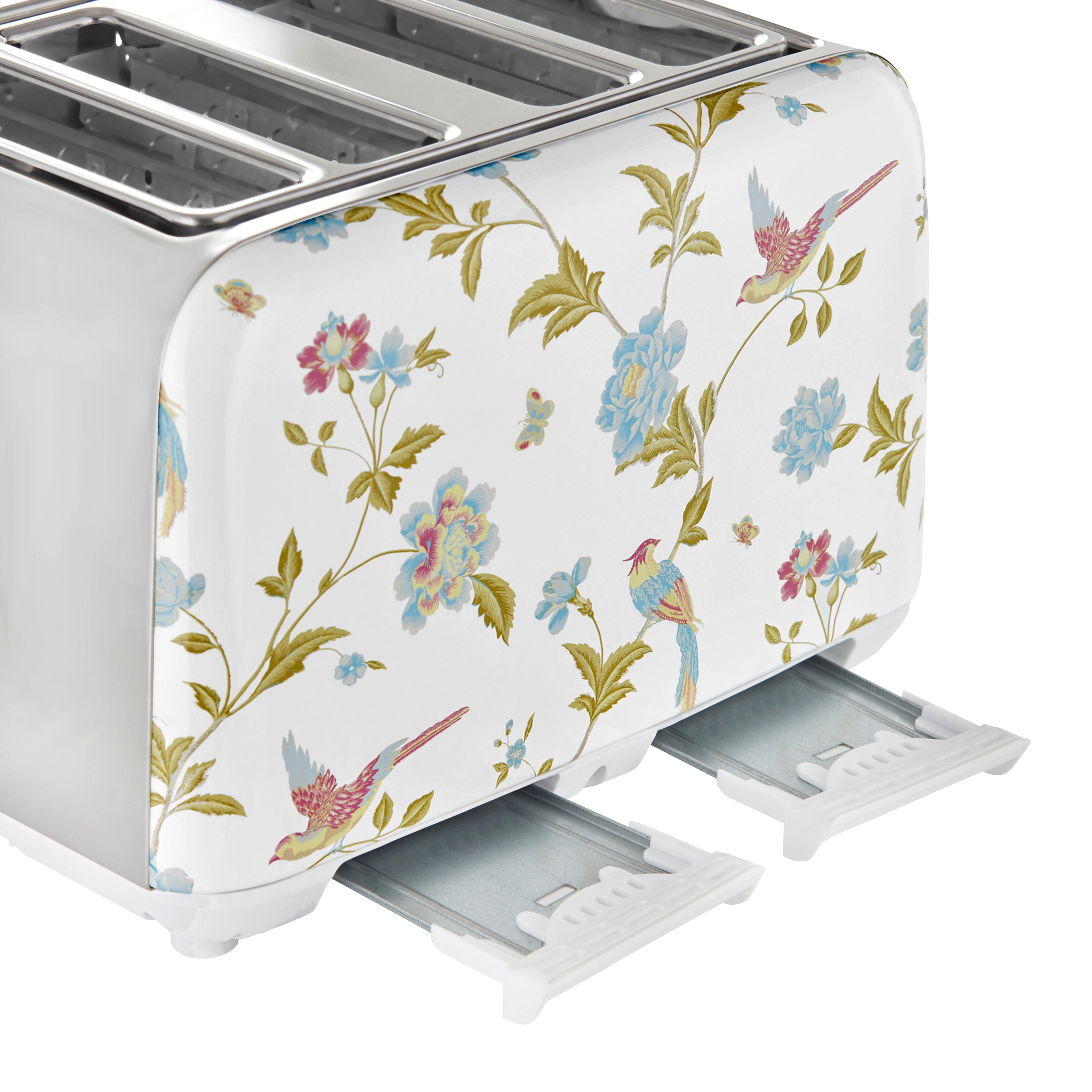 VQ Laura Ashley Slice Toaster. White/Silver