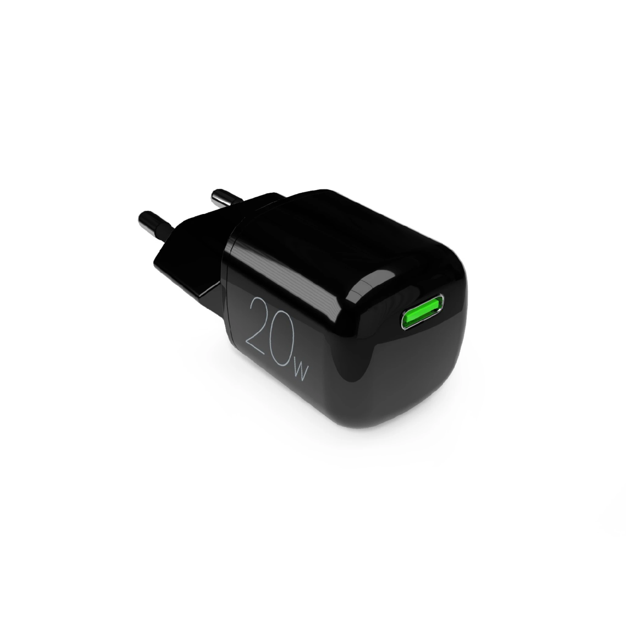 PURO MiniPro 20W USB-C vegglader - GAN-teknologi. Svart