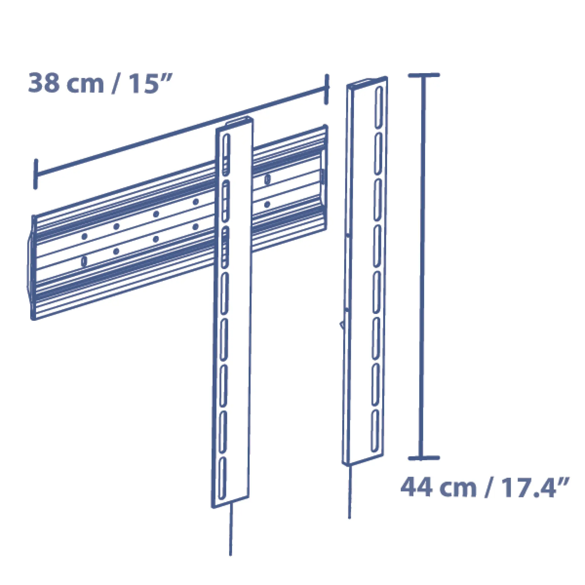 Sinox TV Wall Mount. 32"-50". Alu