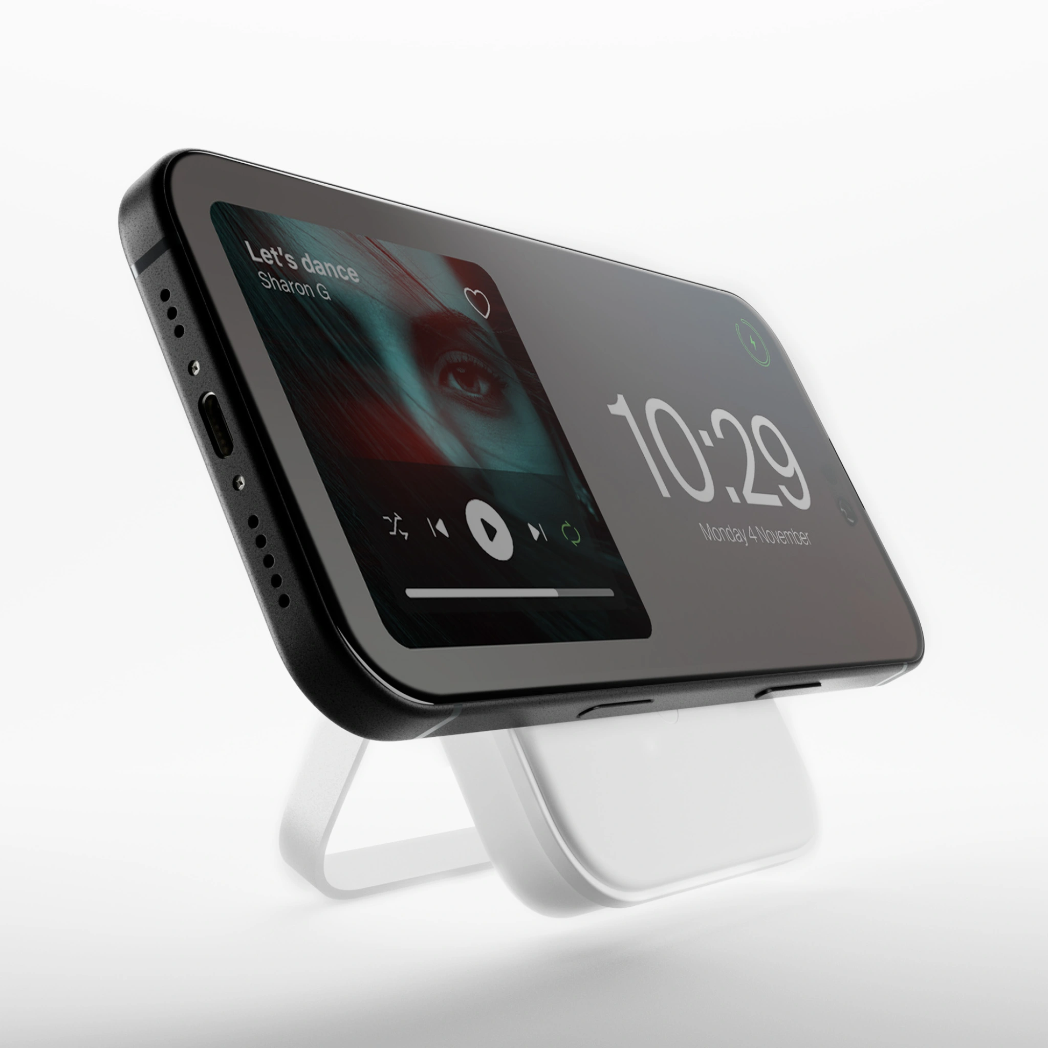 PURO Power Bank 5000 mAh med stativ kompatibel med MagSafe