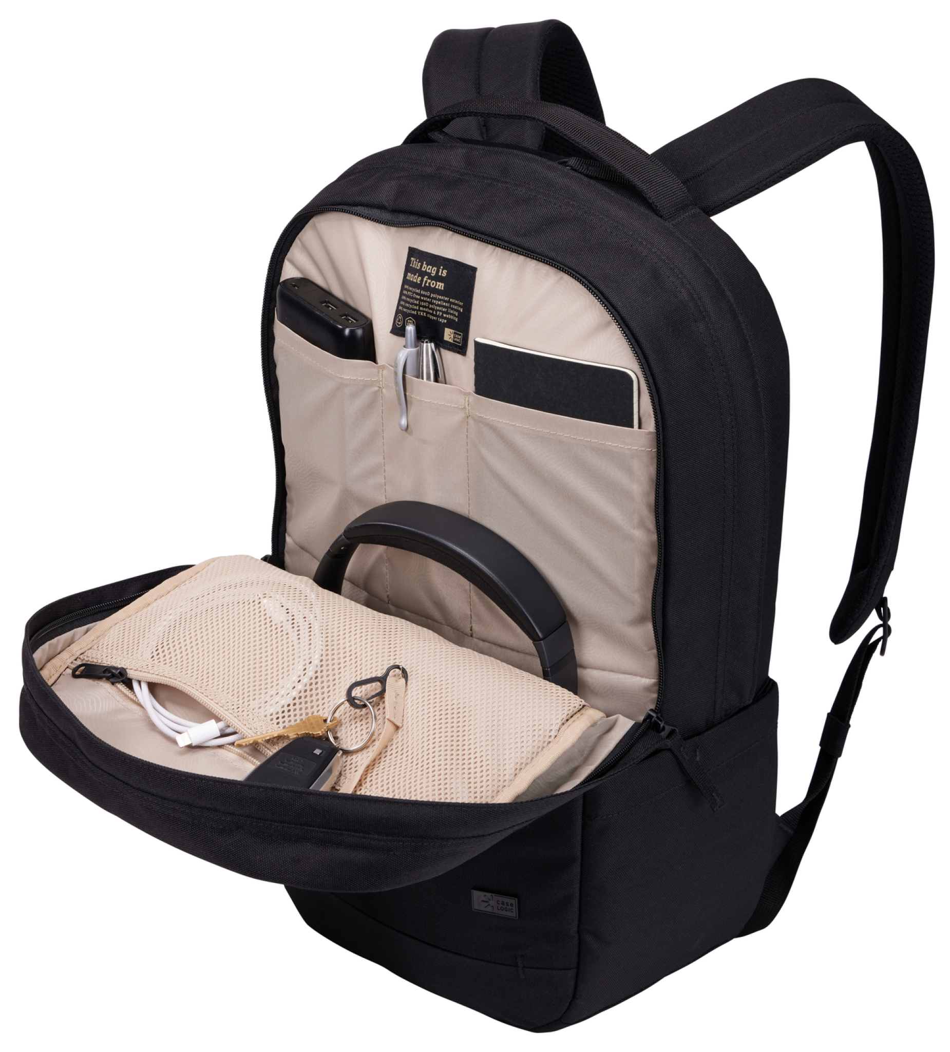 Case Logic Invigo Eco ryggsekk 15,6". Svart