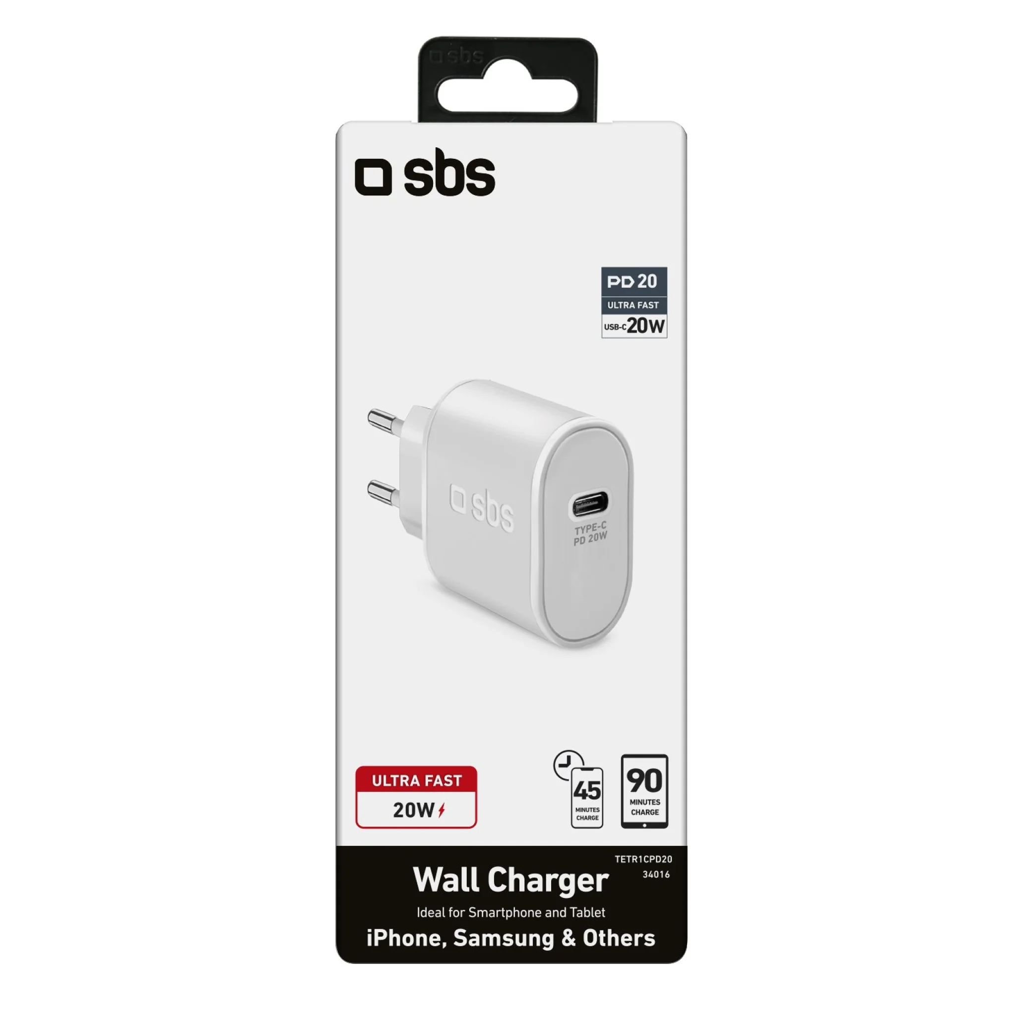 SBS 20W Charger. White