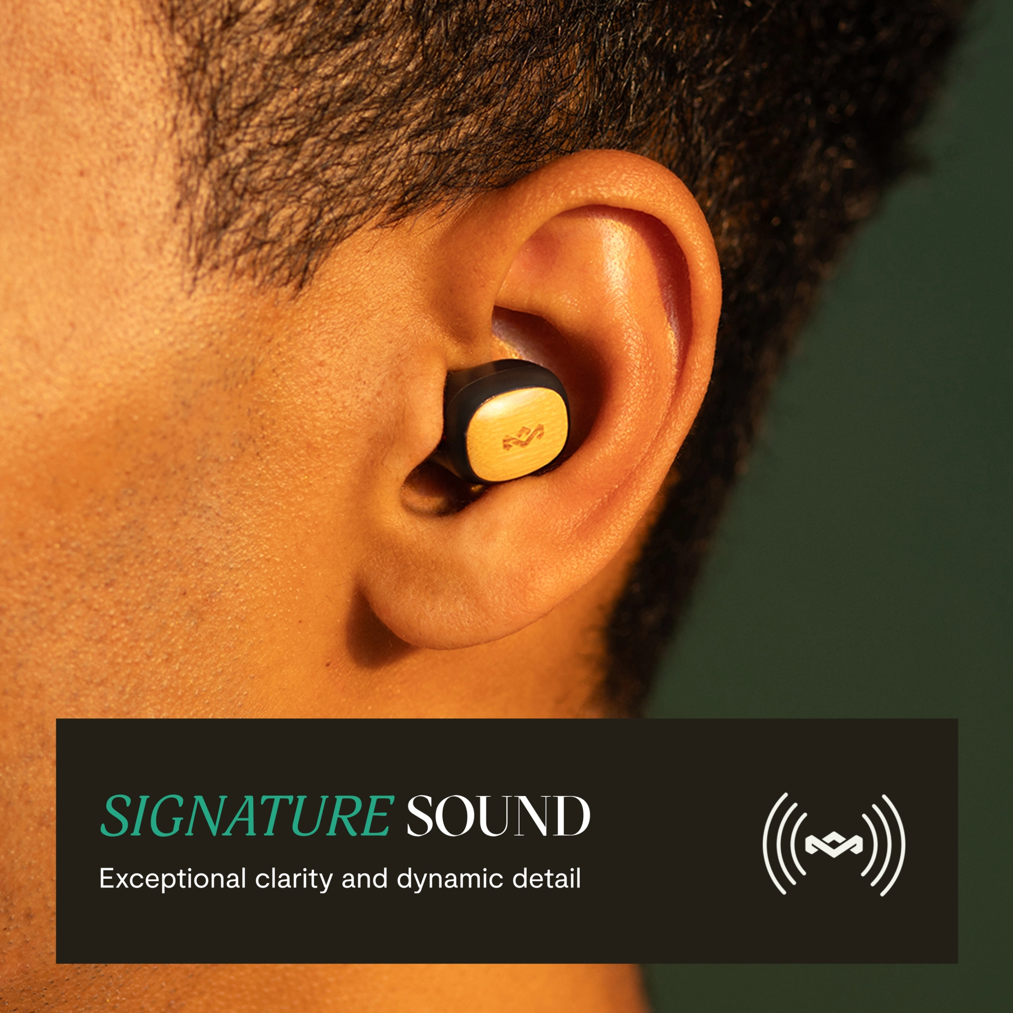 Marley Smile Jamaica Mini True Wireless Earbuds. Svart