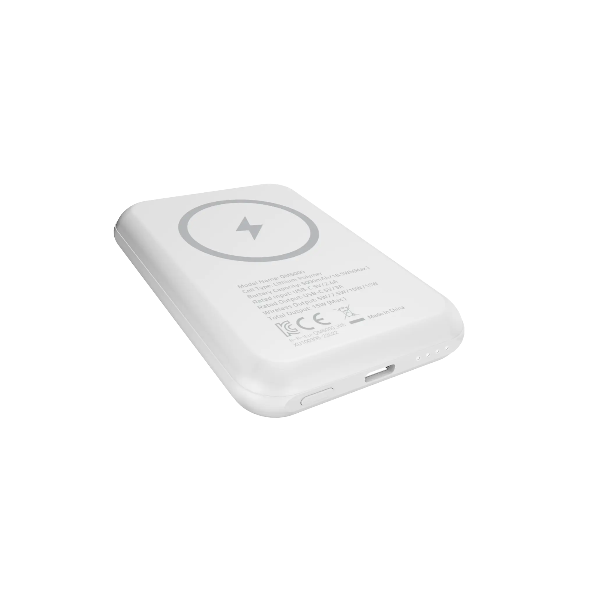 Energizer 15W magnetisk trådløs strømbank. Hvit