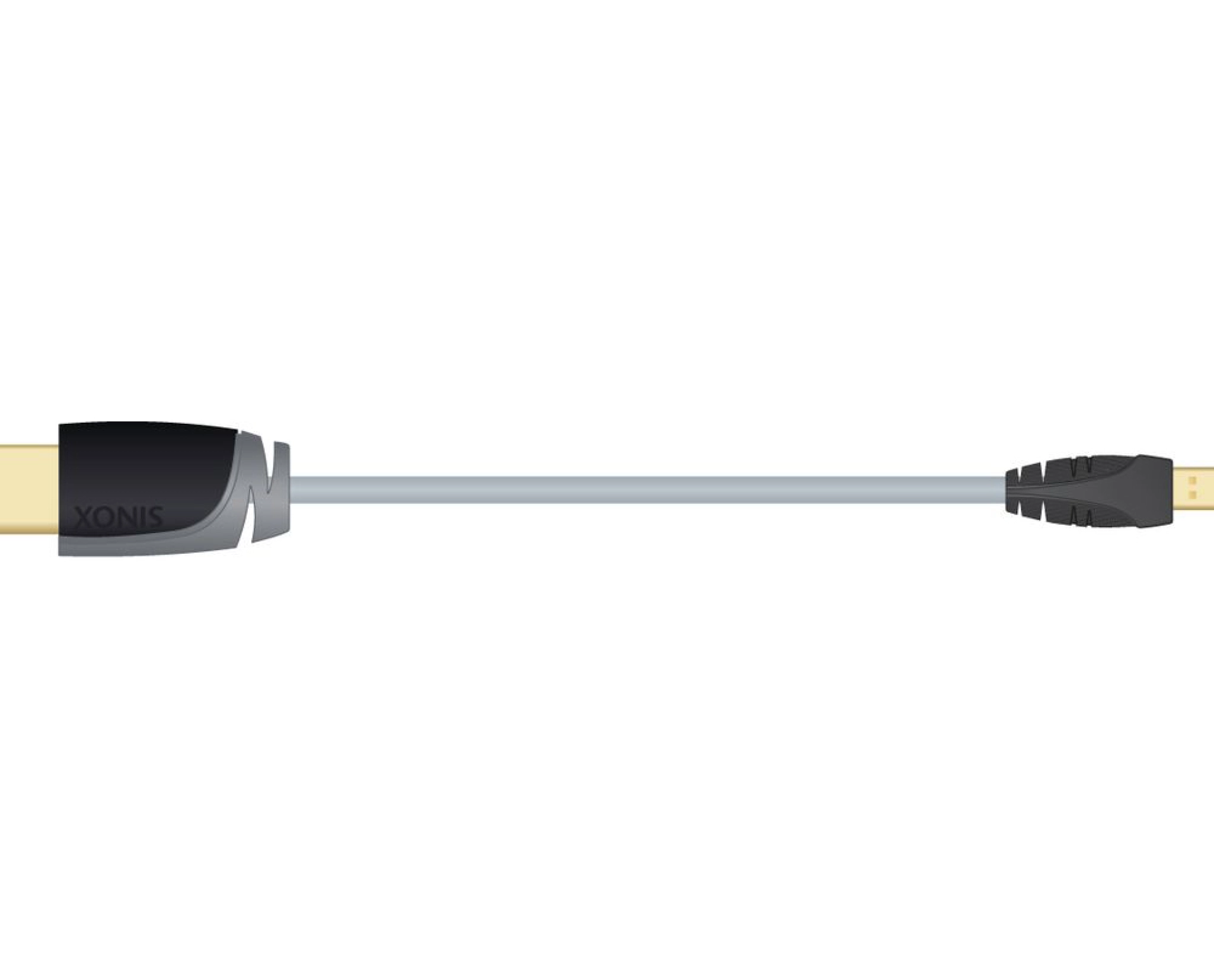 Sinox høyhastighets Micro HDMI™-kabel. 2m. Grå/svart