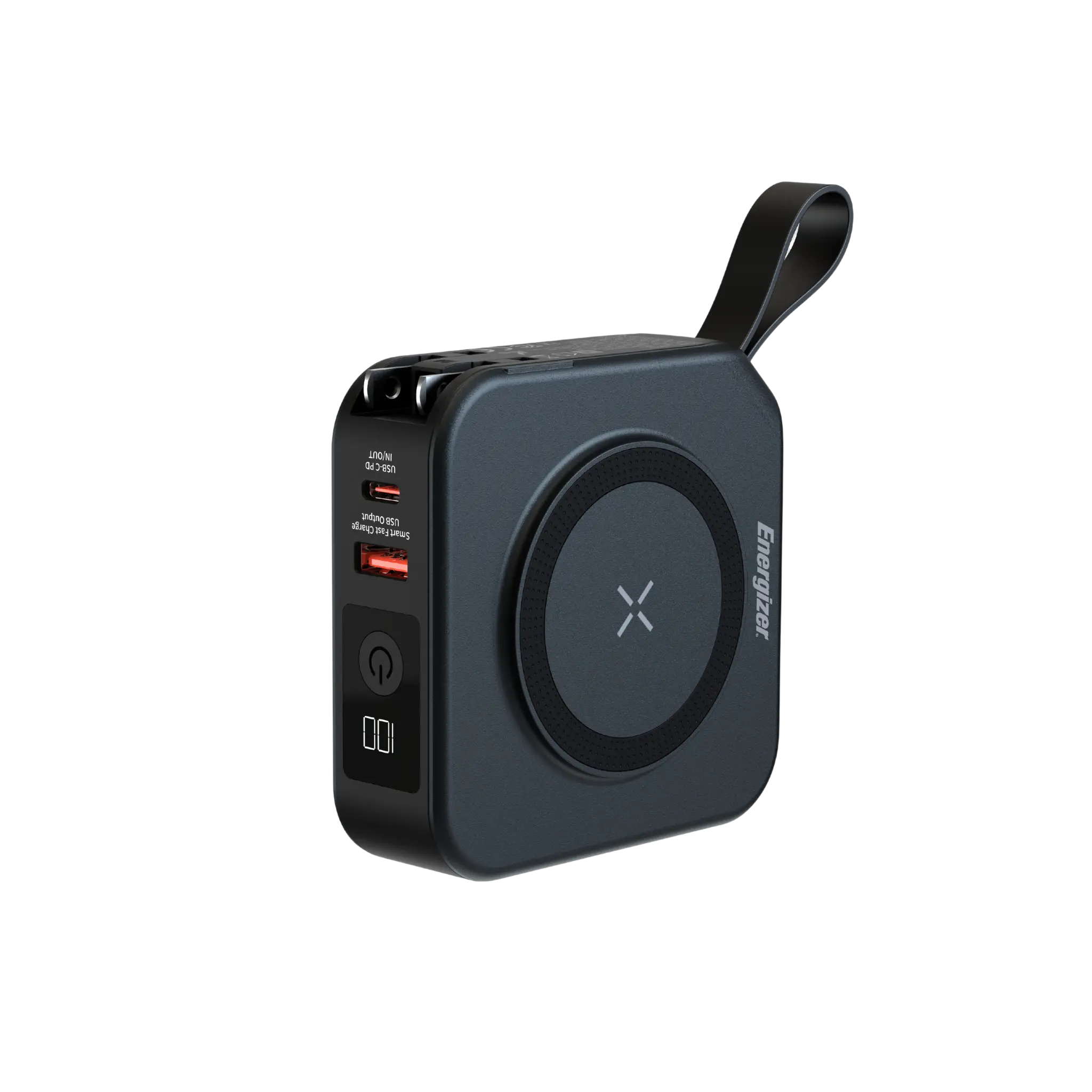 Energizer 10K magnetisk trådløs strømbank med 20W PD. Svart