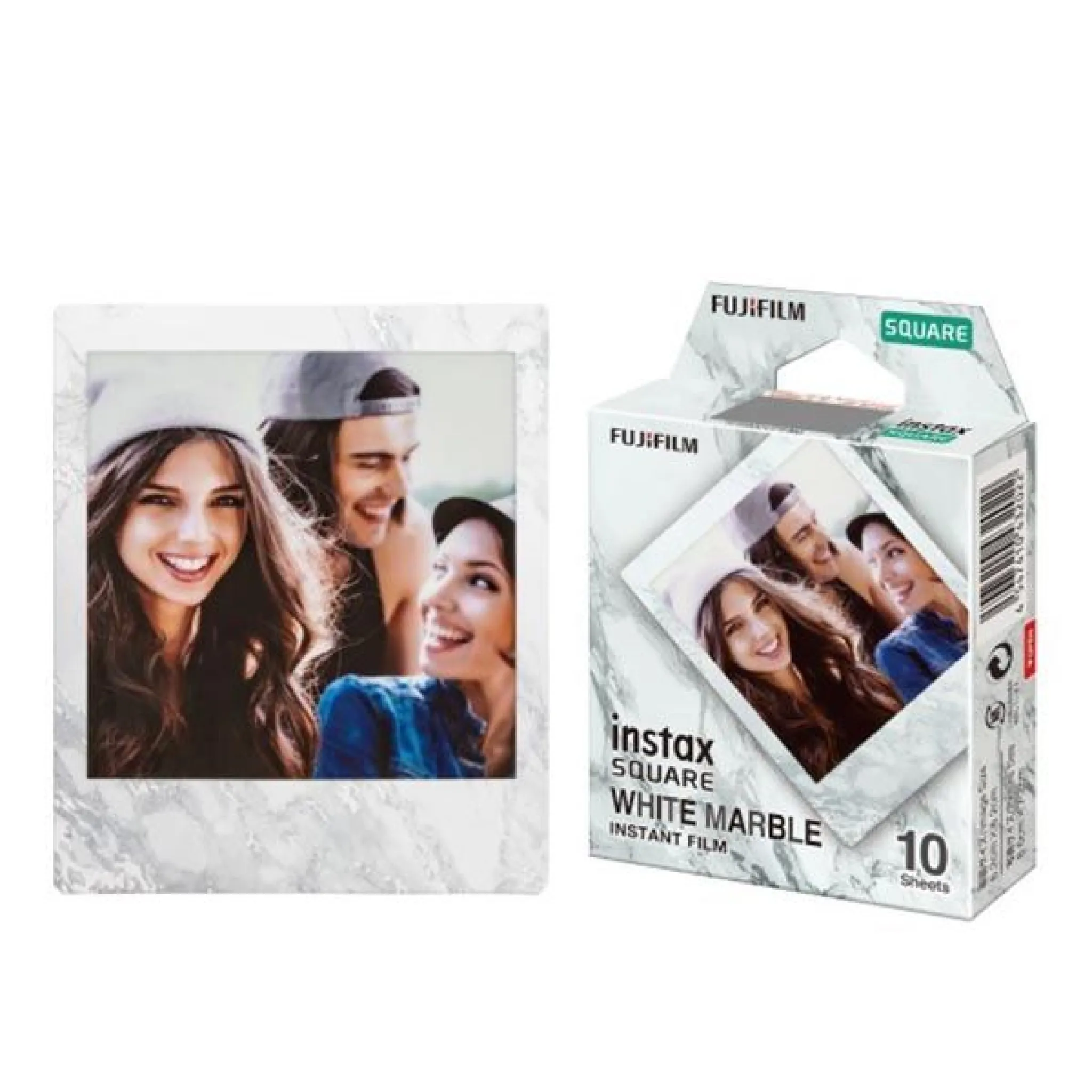 INSTAX Square Film. 10 Shots. White Marble