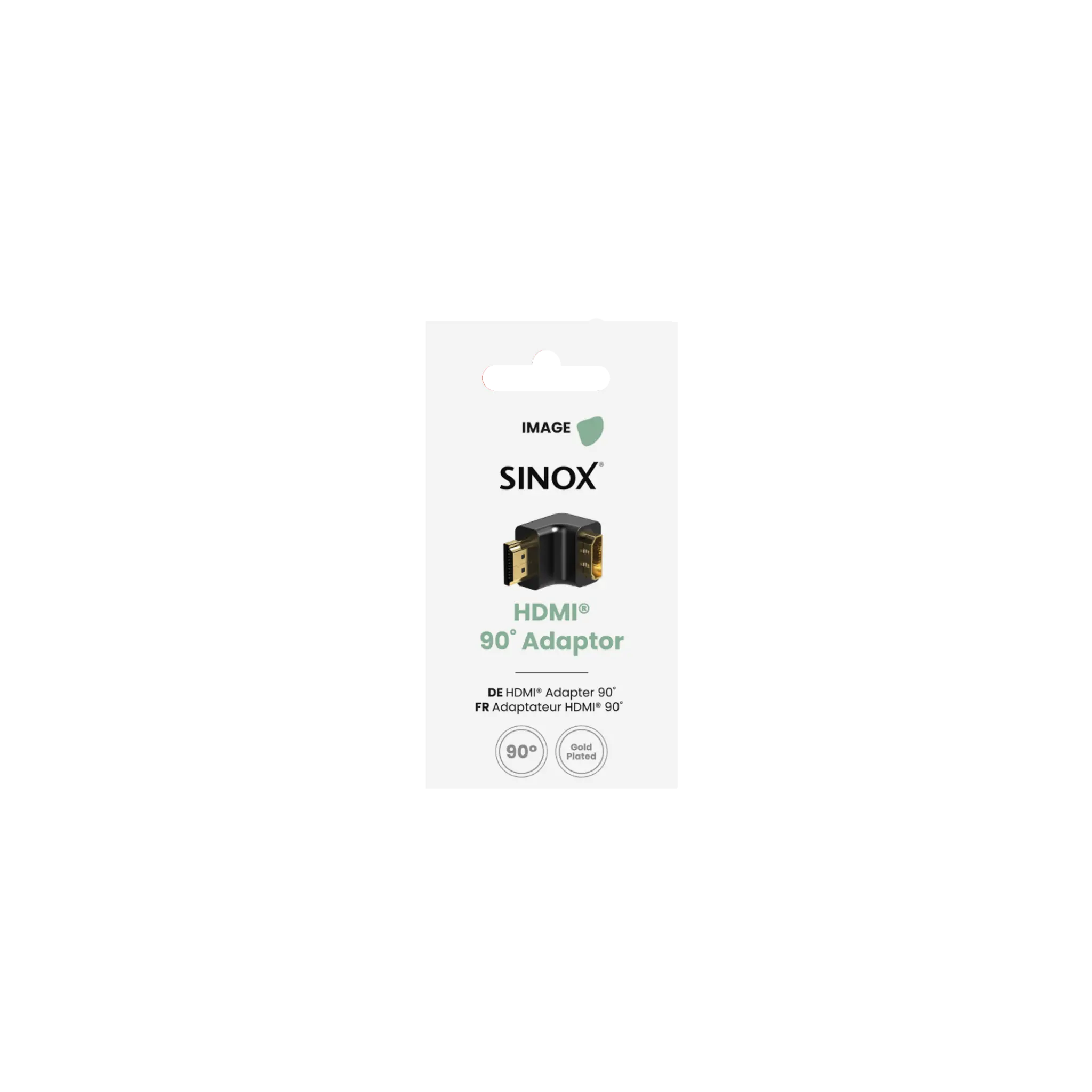 Sinox HDMI™ 90° vinkel. Svart