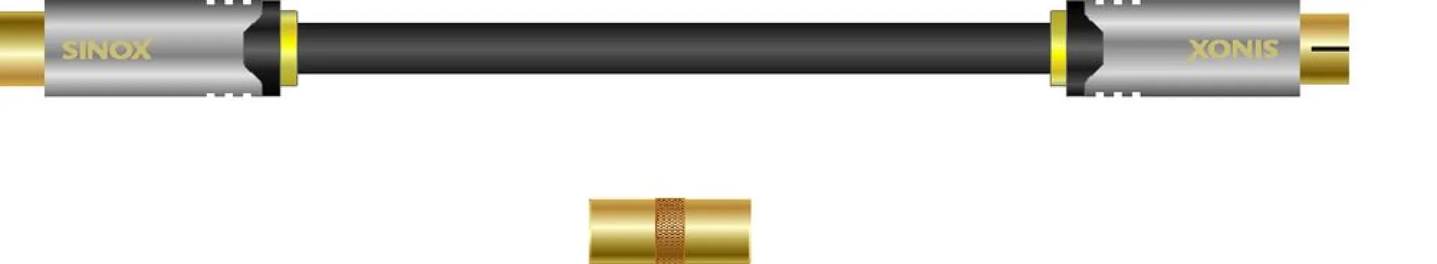 Sinox SHD Antenna Cable. Male-Male. 3m. Black